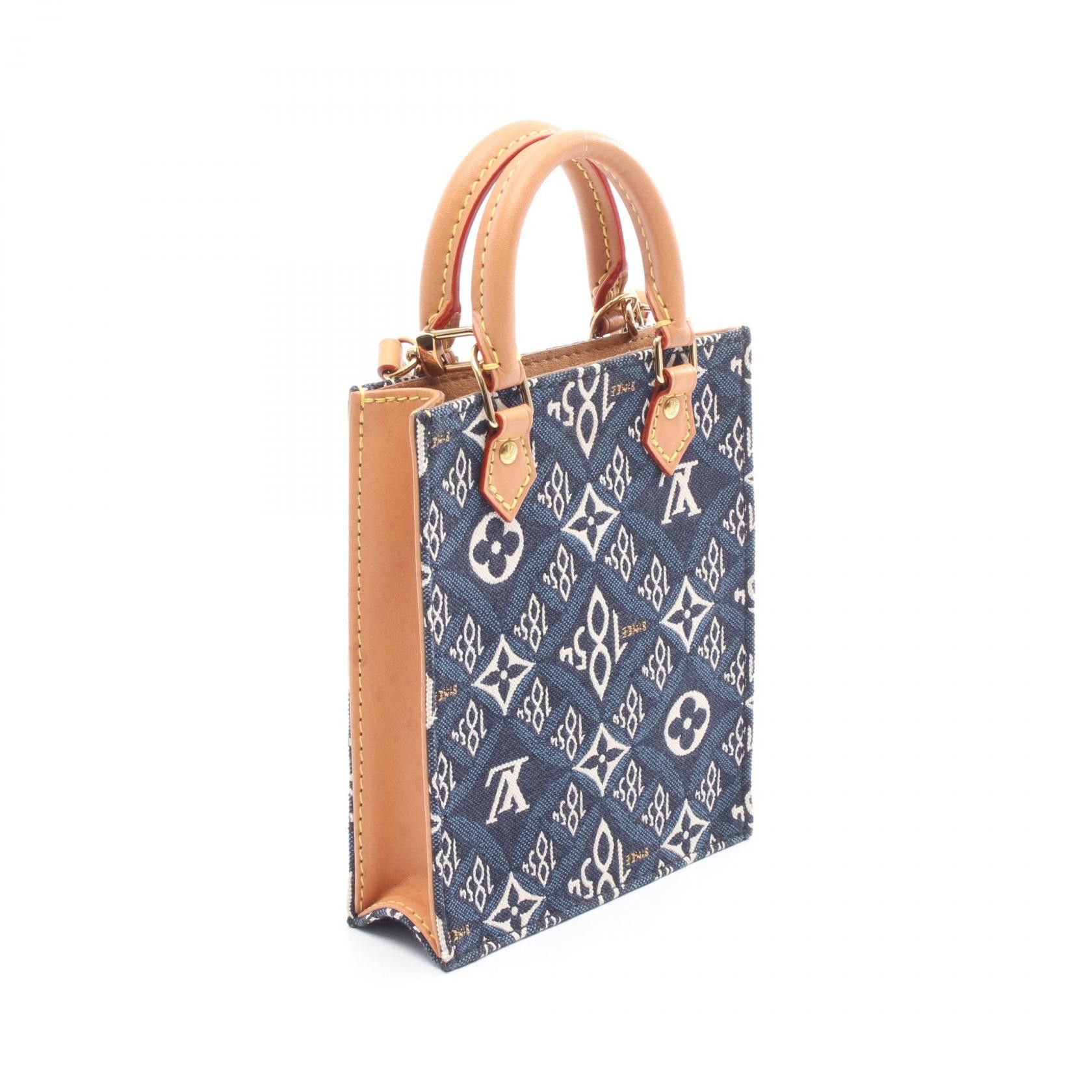 Louis Vuitton Louis Vuitton Louis Vuitton Petit Sac Plat Monogram Jacquard Handbag Textile Handbag M80288 DUTY FREE for USA Size ONE SIZE - 2 Thumbnail