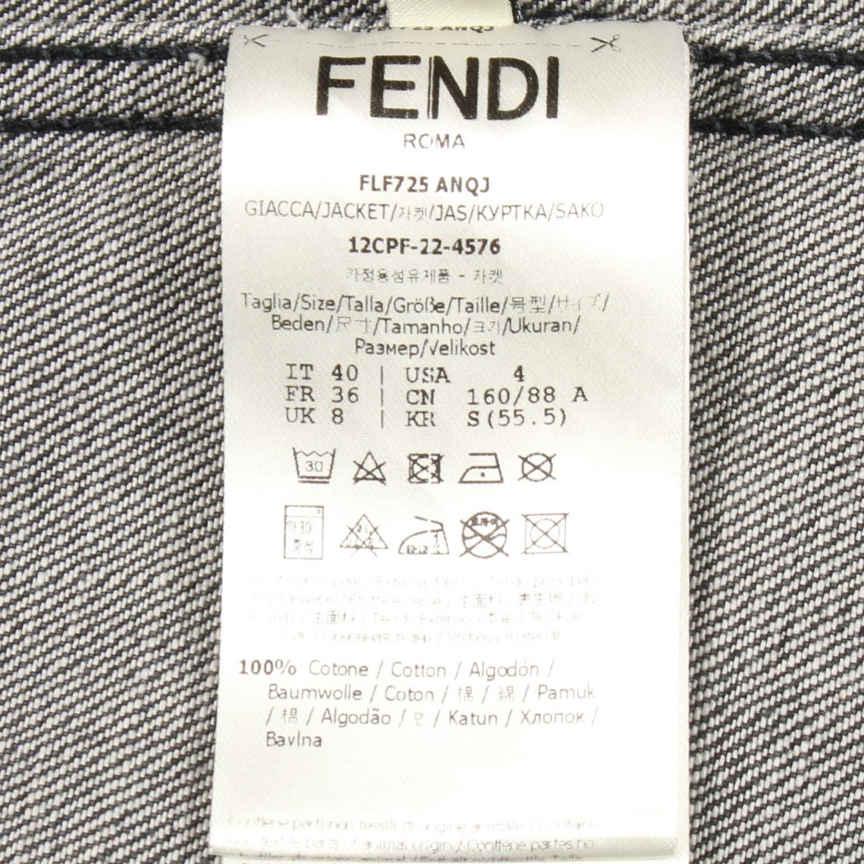 Fendi Fendi Fendi Cotton Denim Jacket Textile Outerwear DUTY FREE for USA Size ONE SIZE - 5 Thumbnail