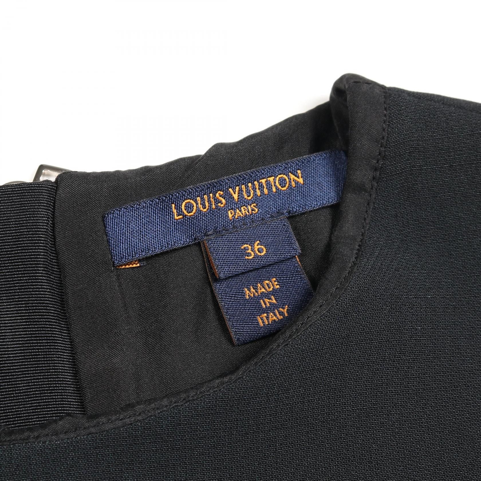 Louis Vuitton Louis Vuitton Louis Vuitton Wool Silk Dress Textile Dresses DUTY FREE for USA Size ONE SIZE - 3 Thumbnail