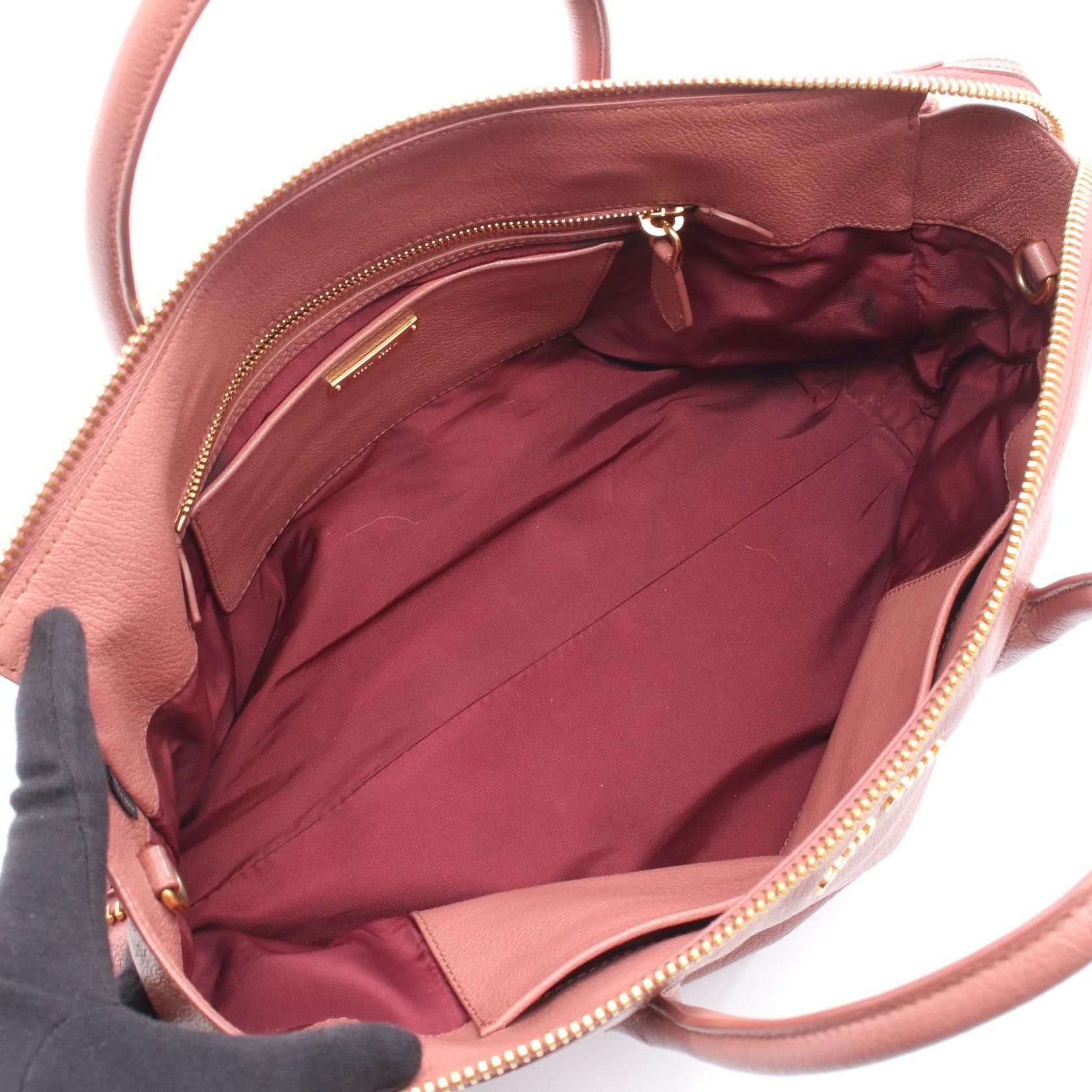 Miu Miu Miu Miu Miu Miu MADRAS Leather Handbag Leather Handbag DUTY FREE for USA Size ONE SIZE - 3 Thumbnail