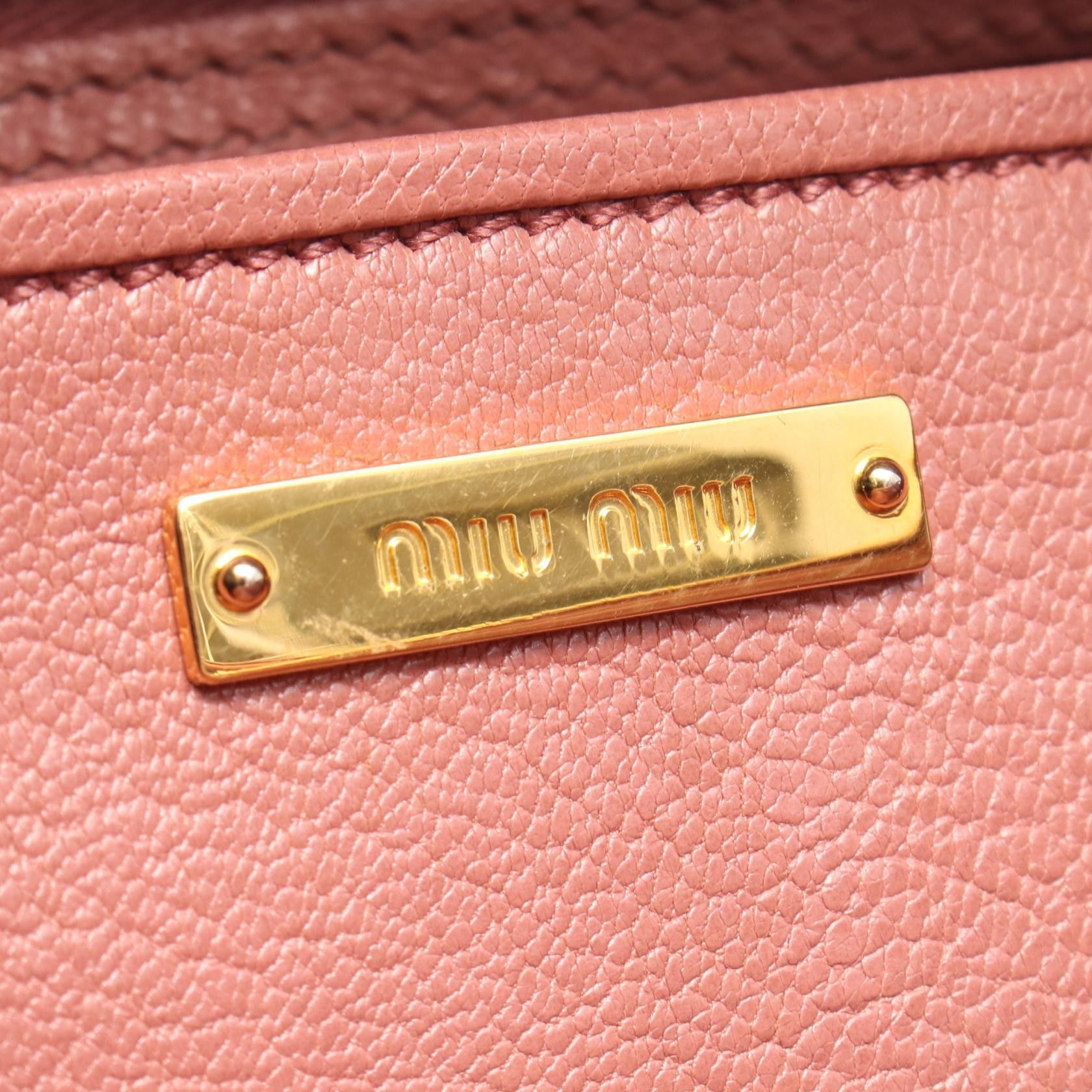 Miu Miu Miu Miu Miu Miu MADRAS Leather Handbag Leather Handbag DUTY FREE for USA Size ONE SIZE - 4 Thumbnail