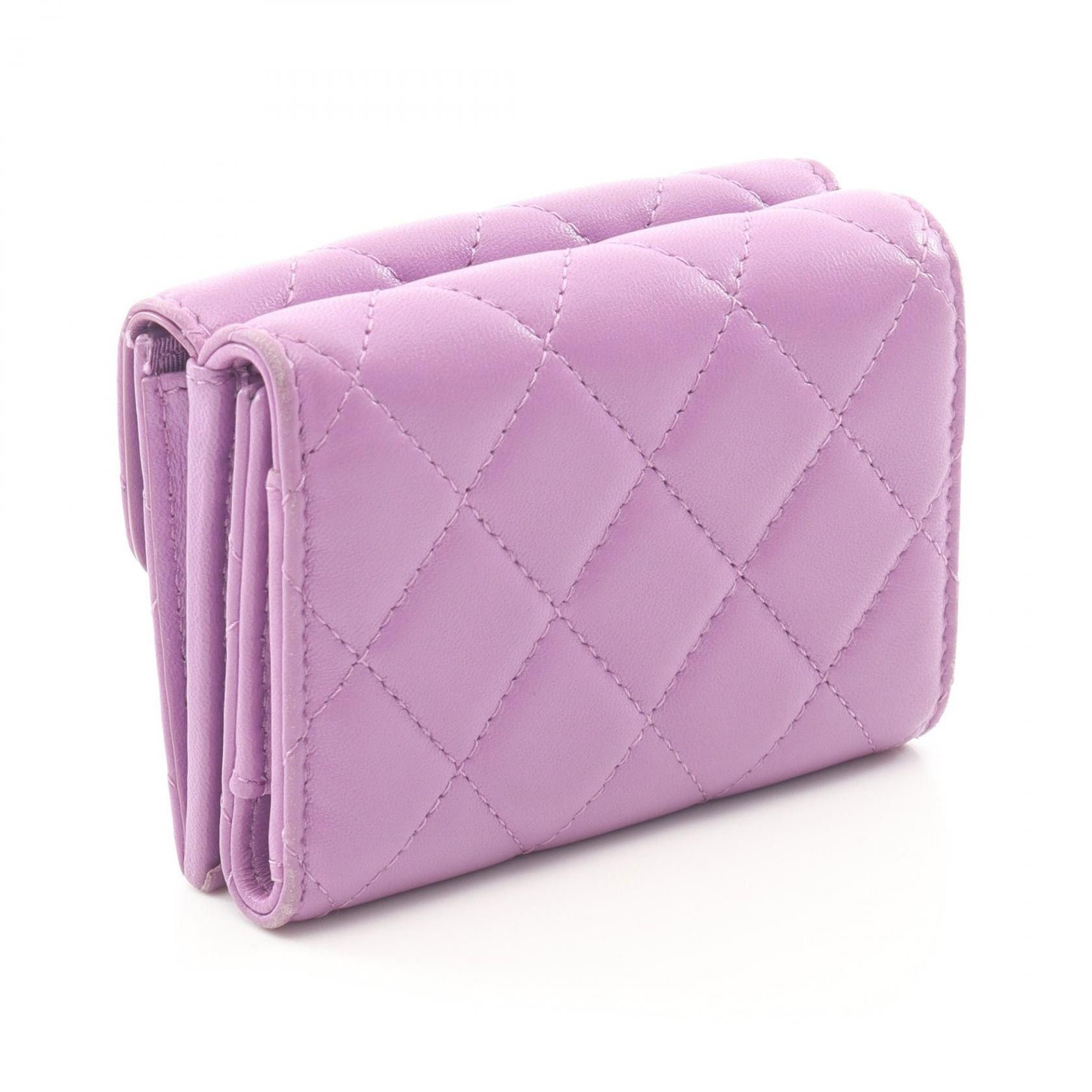 Chanel Chanel Chanel Classic Small Flap Wallet Lambskin Wallet Leather Short Wallet DUTY FREE for USA Size ONE SIZE - 2 Thumbnail