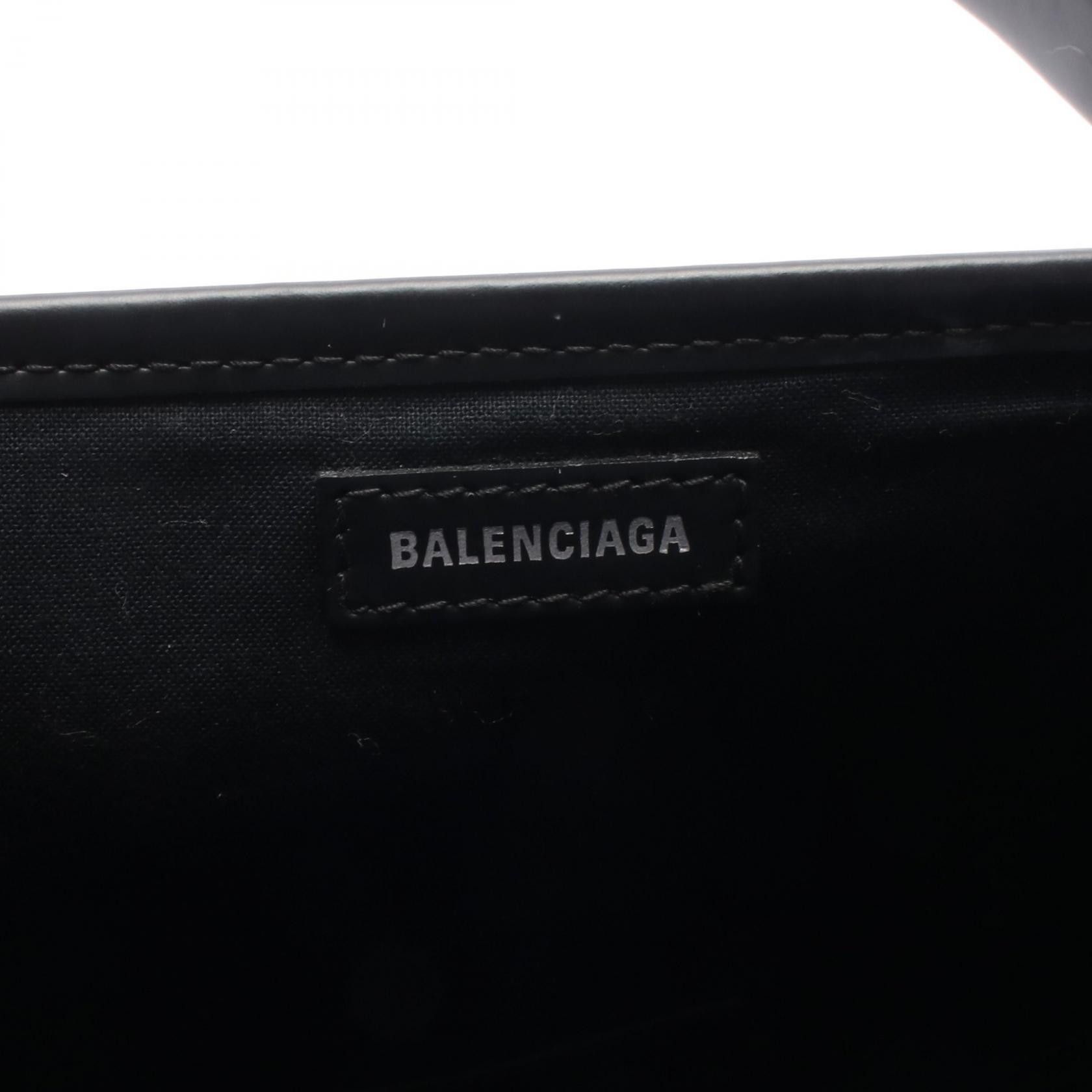 Balenciaga Balenciaga Balenciaga Navy Cabas Canvas Leather Handbag Leather Handbag 390346 DUTY FREE for USA Size ONE SIZE - 4 Thumbnail