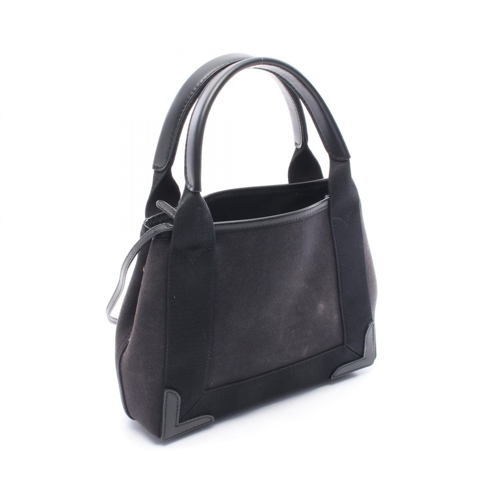 Balenciaga Balenciaga Balenciaga Navy Cabas Canvas Leather Handbag Leather Handbag 390346 DUTY FREE for USA Size ONE SIZE - 2 Thumbnail