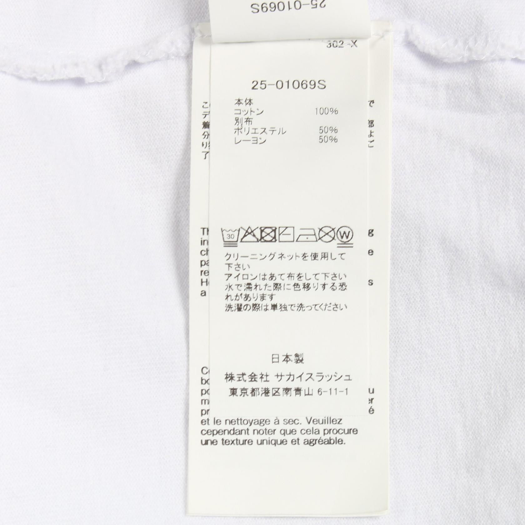 Sacai Sacai Sacai Cotton Short Sleeve Top Textile T-Shirts DUTY FREE for USA Size ONE SIZE - 4 Thumbnail