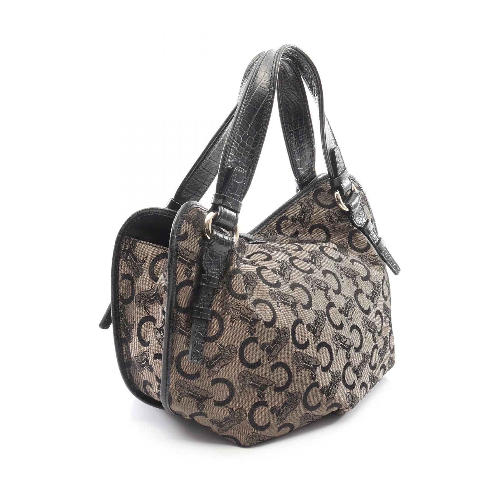Celine Celine CELINE Bittersweet C Sulky Canvas Leather Handbag Textile Handbag DUTY FREE for USA Size ONE SIZE - 2 Thumbnail