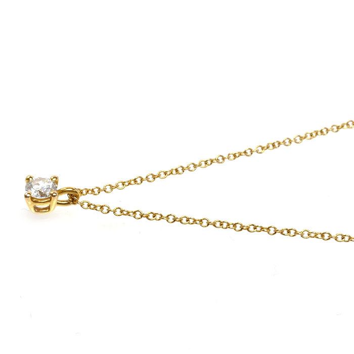 Tiffany & Co. Tiffany & Co. Tiffany&Co. Solitaire Au750 Diamond Necklace Precious Metal Necklace DUTY FREE for USA Size ONE SIZE - 2 Thumbnail