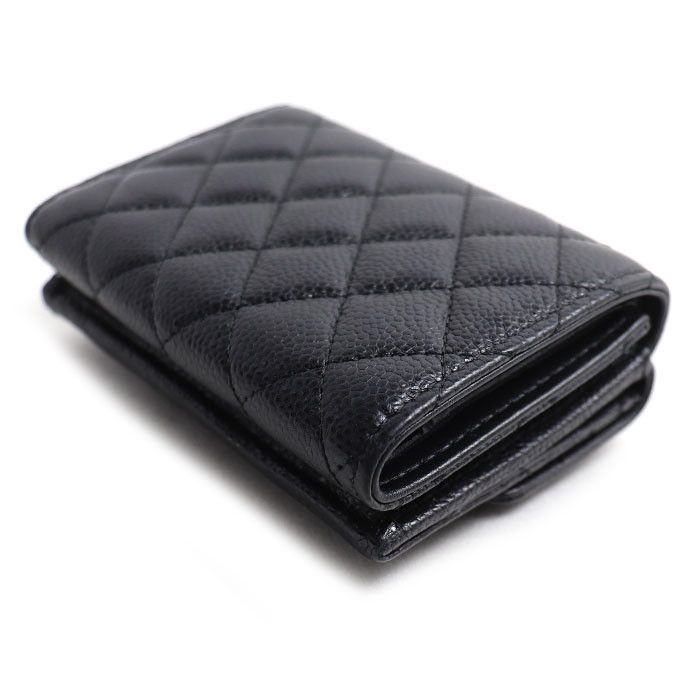 Chanel Chanel Chanel Boy Chanel Caviar Skin Trifold Wallet Leather Short Wallet A84432 DUTY FREE for USA Size ONE SIZE - 2 Thumbnail