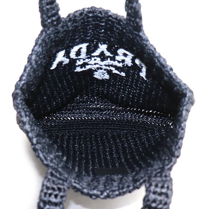 Prada Prada Prada Crochet Raffia Tote Bag Plant-based Tote Bag 1BG422 DUTY FREE for USA Size ONE SIZE - 4 Thumbnail