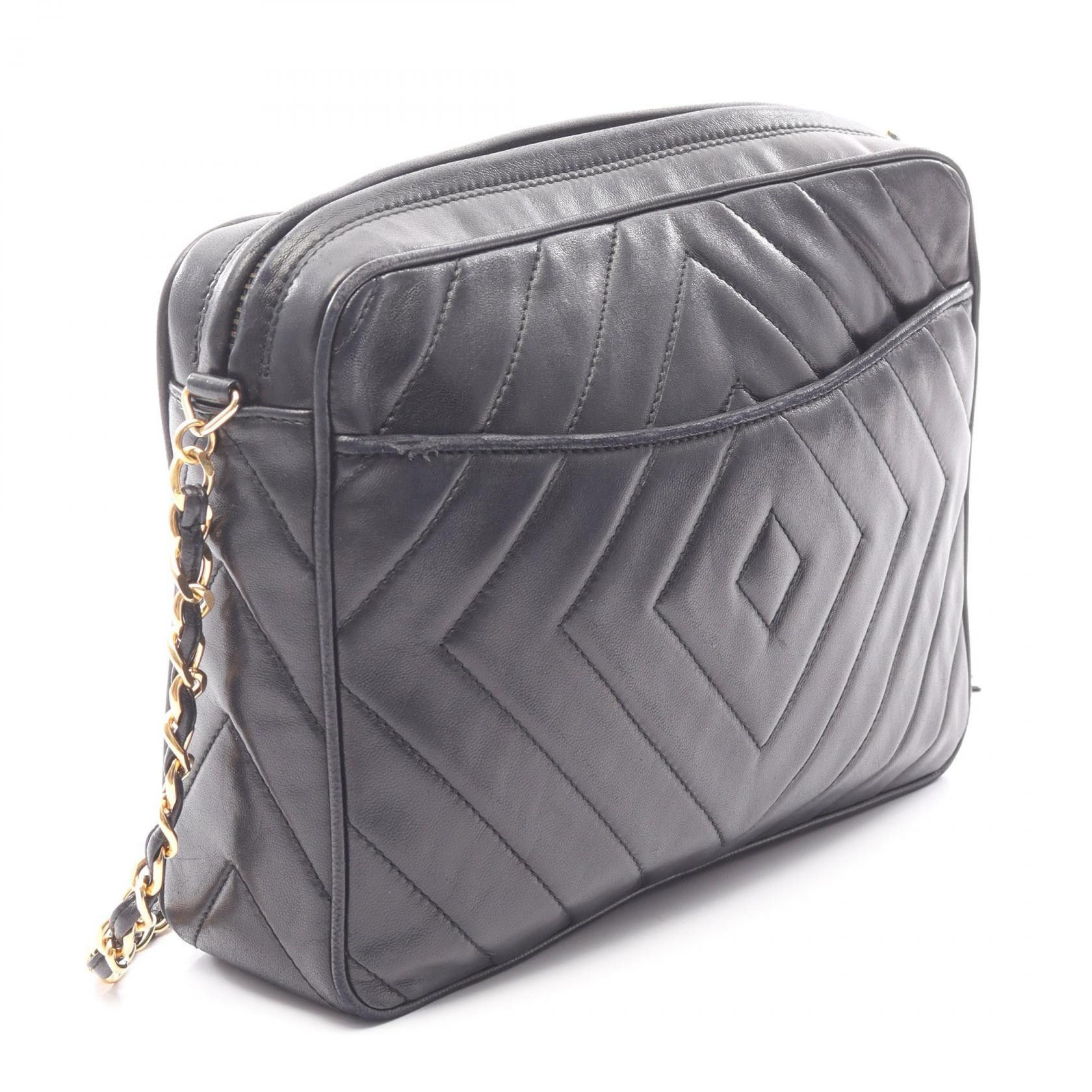 Chanel Chanel CHANEL Coco Mark Lambskin Shoulder Bag Leather Shoulder Bag DUTY FREE for USA Size ONE SIZE - 2 Thumbnail