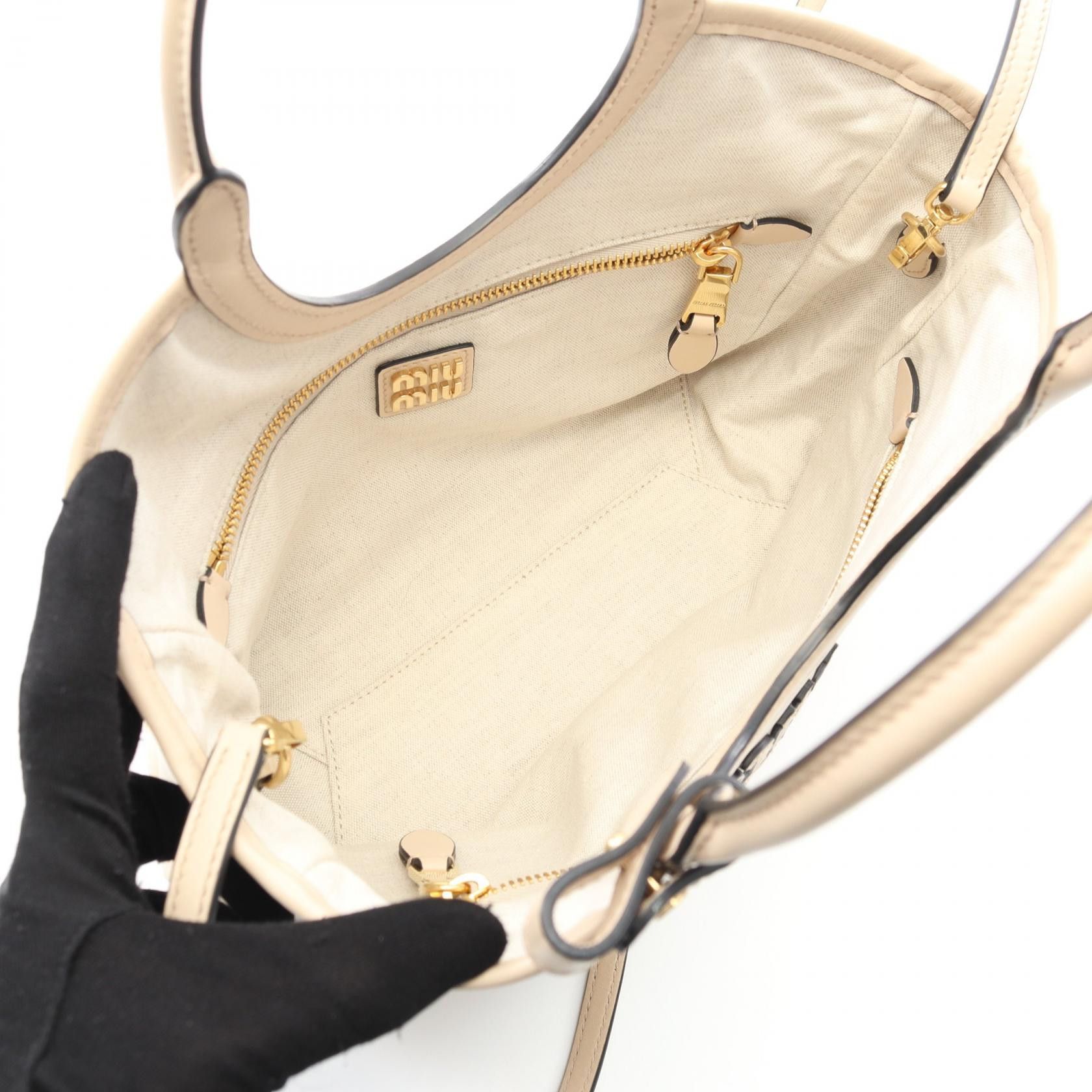 Miu Miu Miu Miu Miu Miu IVY Leather Handbag Leather Handbag DUTY FREE for USA Size ONE SIZE - 3 Thumbnail
