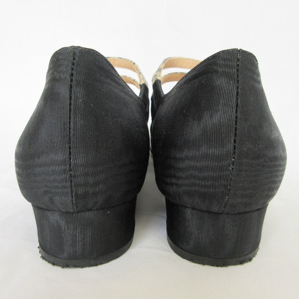 Gucci Gucci Carel KINA Moire Silk Leather Mary Jane Pumps Textile Shoes DUTY FREE for USA Size ONE SIZE - 4 Thumbnail