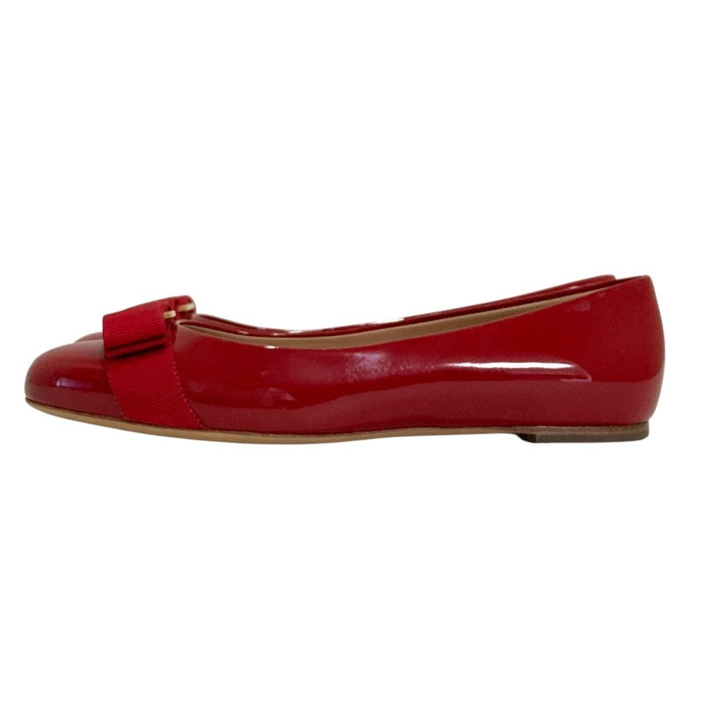 Salvatore Ferragamo Salvatore Ferragamo Salvatore Ferragamo Vara Patent Leather Flats Leather Shoes DUTY FREE for USA Size ONE SIZE - 2 Thumbnail