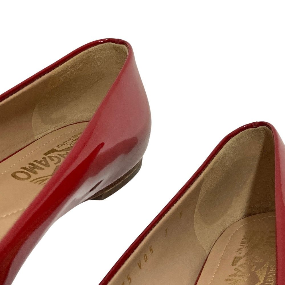 Salvatore Ferragamo Salvatore Ferragamo Salvatore Ferragamo Vara Patent Leather Flats Leather Shoes DUTY FREE for USA Size ONE SIZE - 11 Thumbnail
