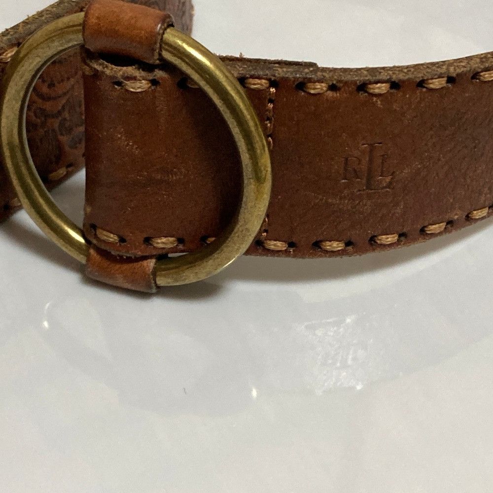 Ralph Lauren Ralph Lauren Lauren Ralph Lauren Carved Leather Belt Leather Belt DUTY FREE for USA Size ONE SIZE - 4 Thumbnail