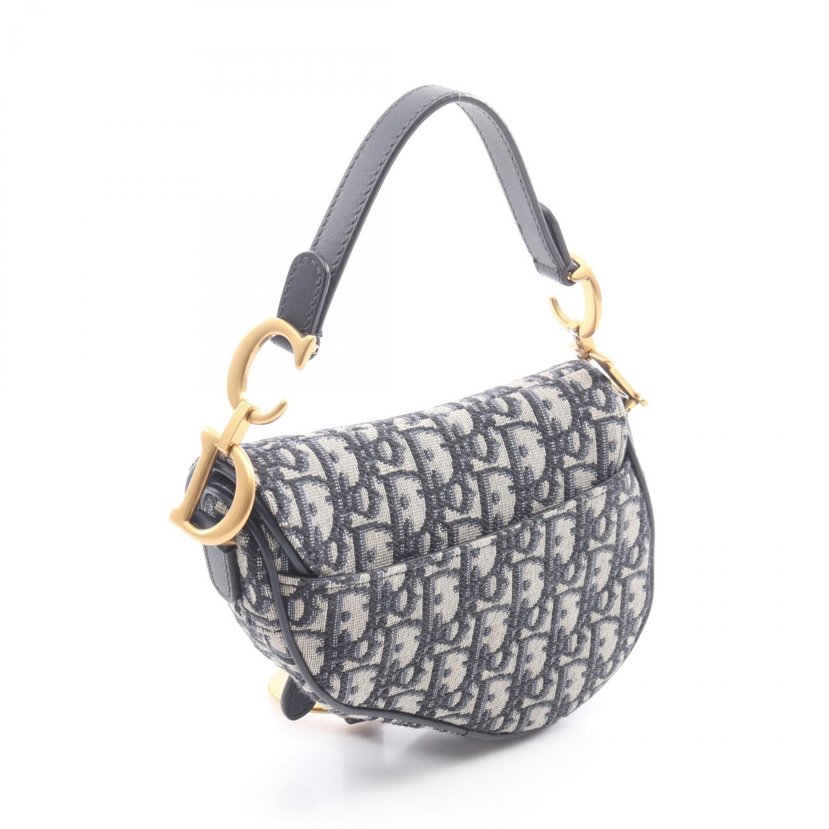 Dior Dior Dior Saddle Mini Oblique Jacquard canvas leather handbag Textile Handbag DUTY FREE for USA Size ONE SIZE - 2 Thumbnail