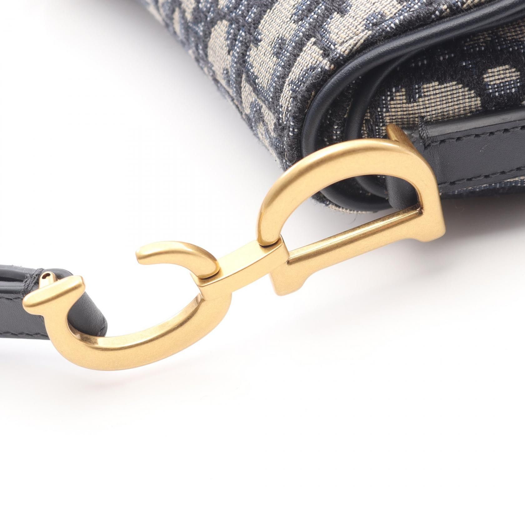 Dior Dior Dior Saddle Mini Oblique Jacquard canvas leather handbag Textile Handbag DUTY FREE for USA Size ONE SIZE - 6 Thumbnail