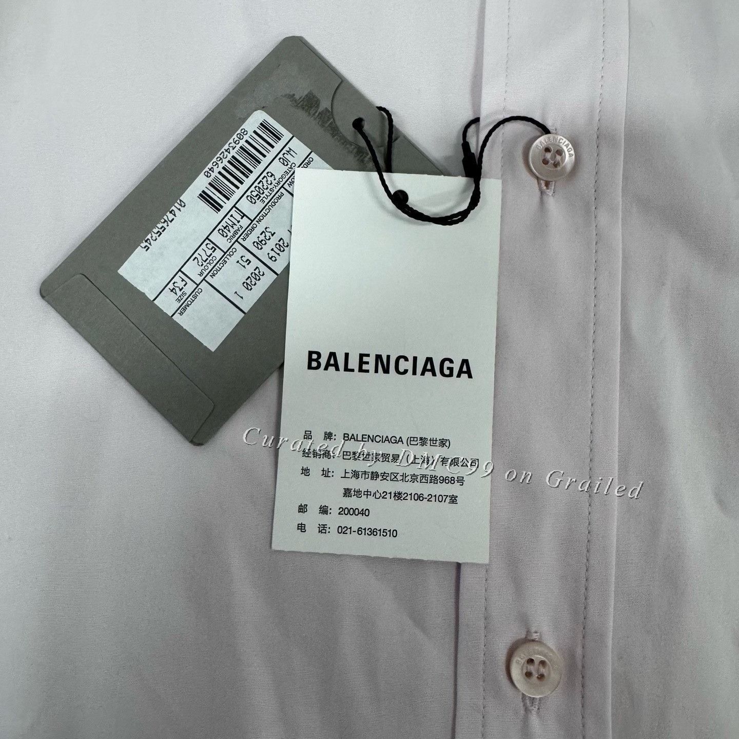Balenciaga Balenciaga Pink Back Logo Long-Sleeve Shirt Size XXS / US 00 / IT 34 - 5 Thumbnail