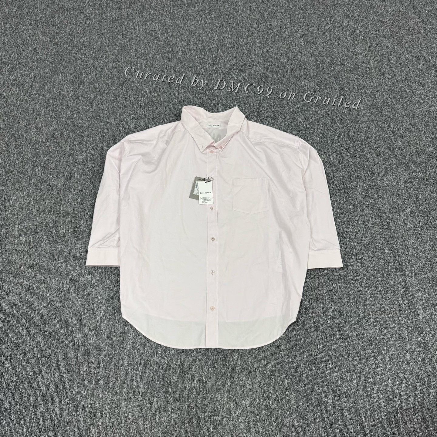 Balenciaga Balenciaga Pink Back Logo Long-Sleeve Shirt Size XXS / US 00 / IT 34 - 2 Thumbnail