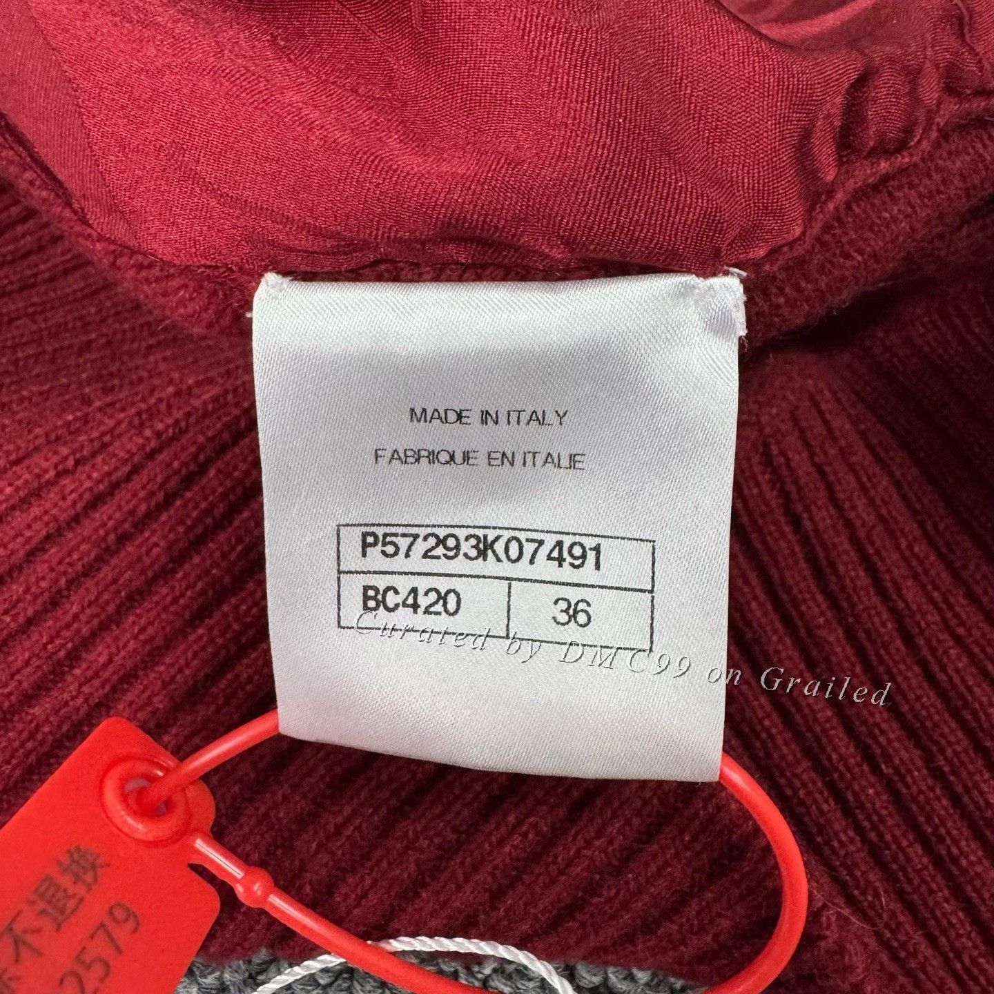 Chanel Chanel Red Double C Fitted V-Neck Knit Top Size XS / US 0-2 / IT 36-38 - 7 Thumbnail
