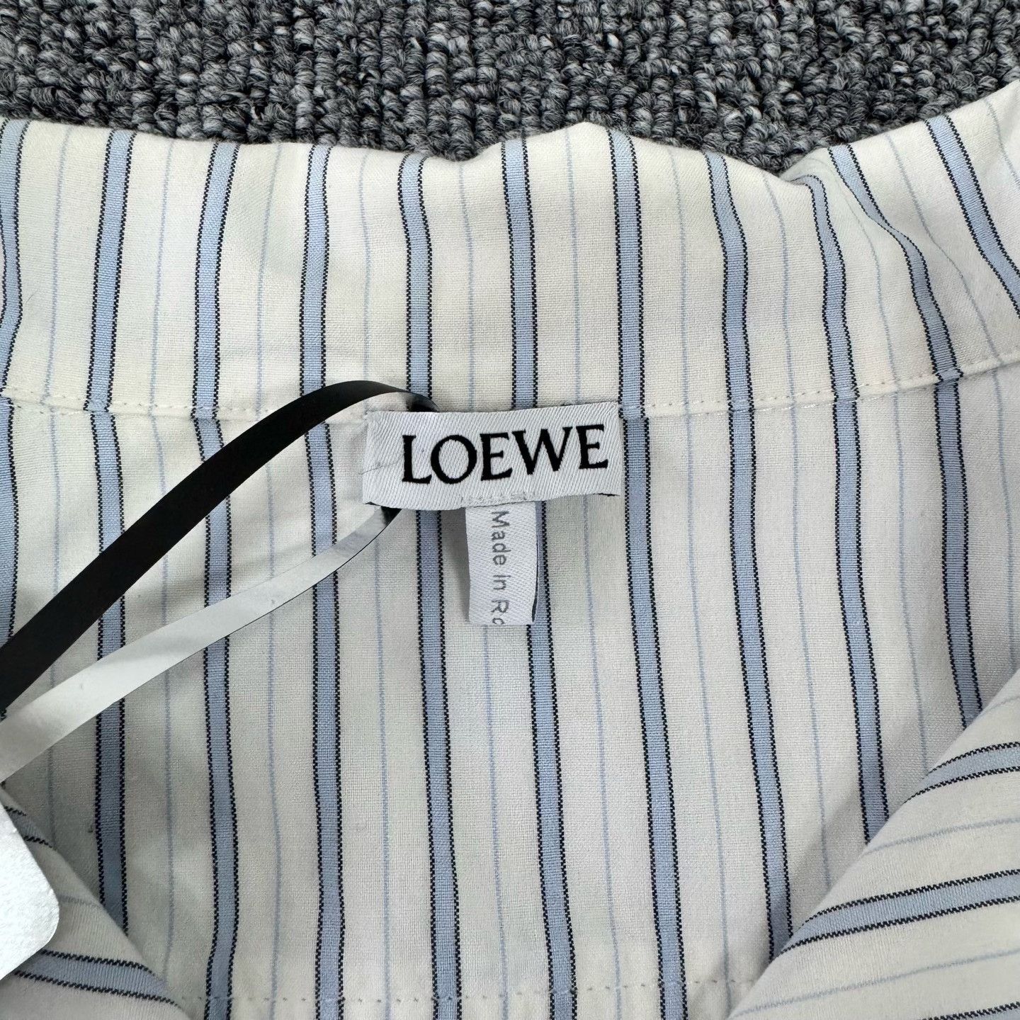 Loewe Loewe Blue White Stripe Cotton Loose Shirt Size US XS / EU 42 / 0 - 5 Thumbnail