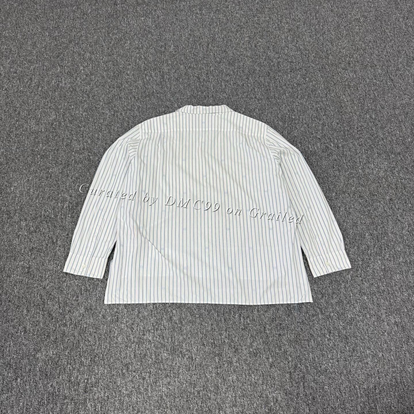 Loewe Loewe Blue White Stripe Cotton Loose Shirt Size US XS / EU 42 / 0 - 2 Thumbnail