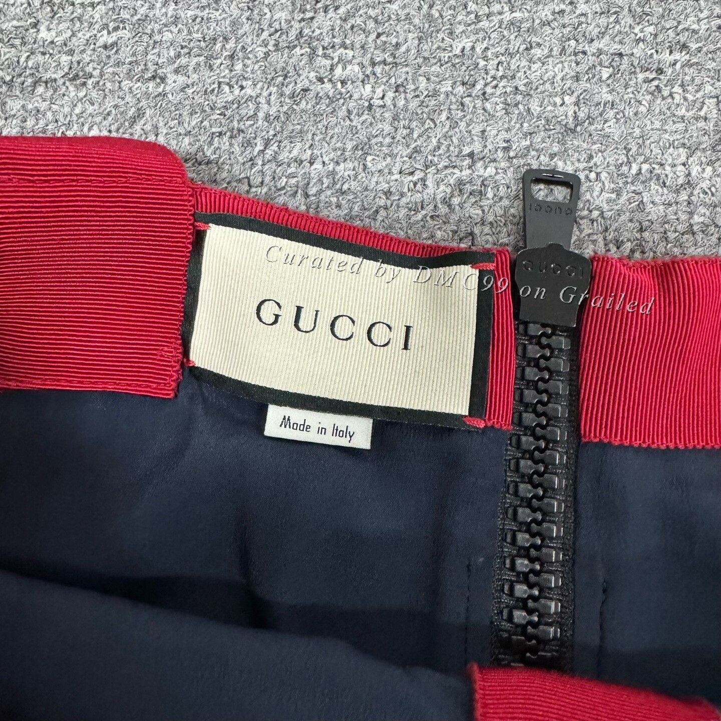 Gucci Gucci Navy Red Trim Sleeveless Knit Dress Size S / US 4 / IT 40 - 4 Thumbnail