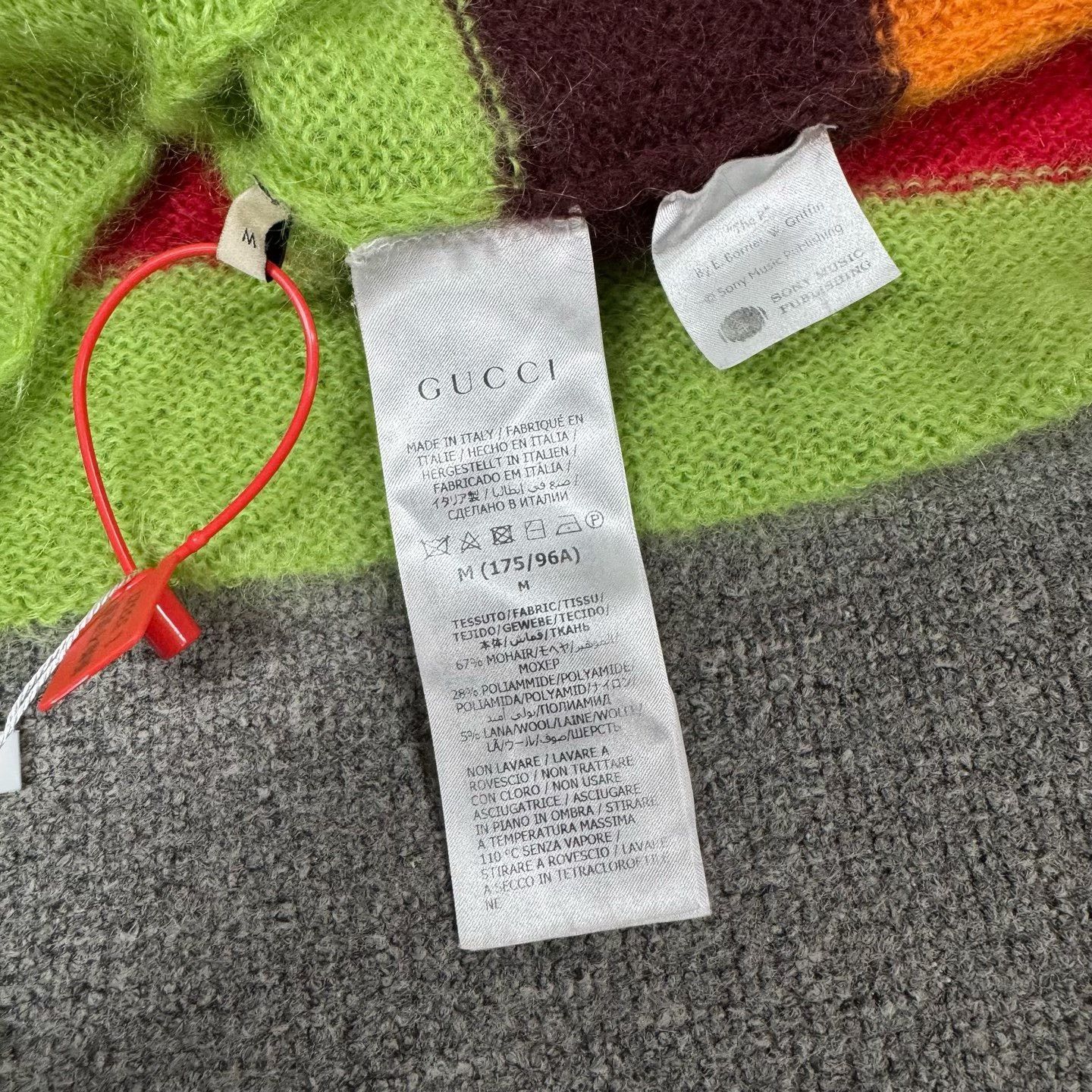 Gucci Gucci Colorful Stripe Letter Mohair Knit Sweater Size US M / EU 48-50 / 2 - 7 Thumbnail