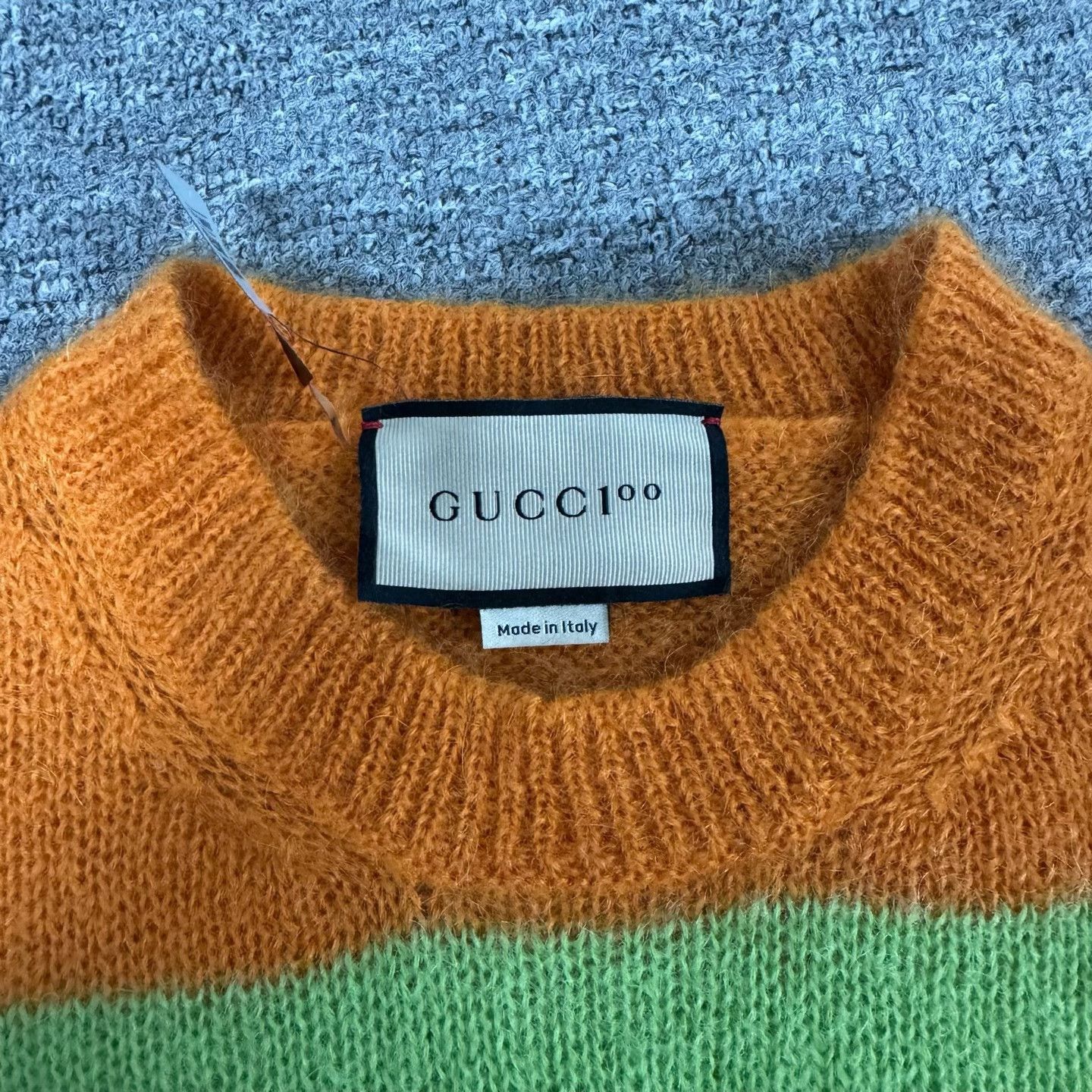 Gucci Gucci Colorful Stripe Letter Mohair Knit Sweater Size US M / EU 48-50 / 2 - 6 Thumbnail