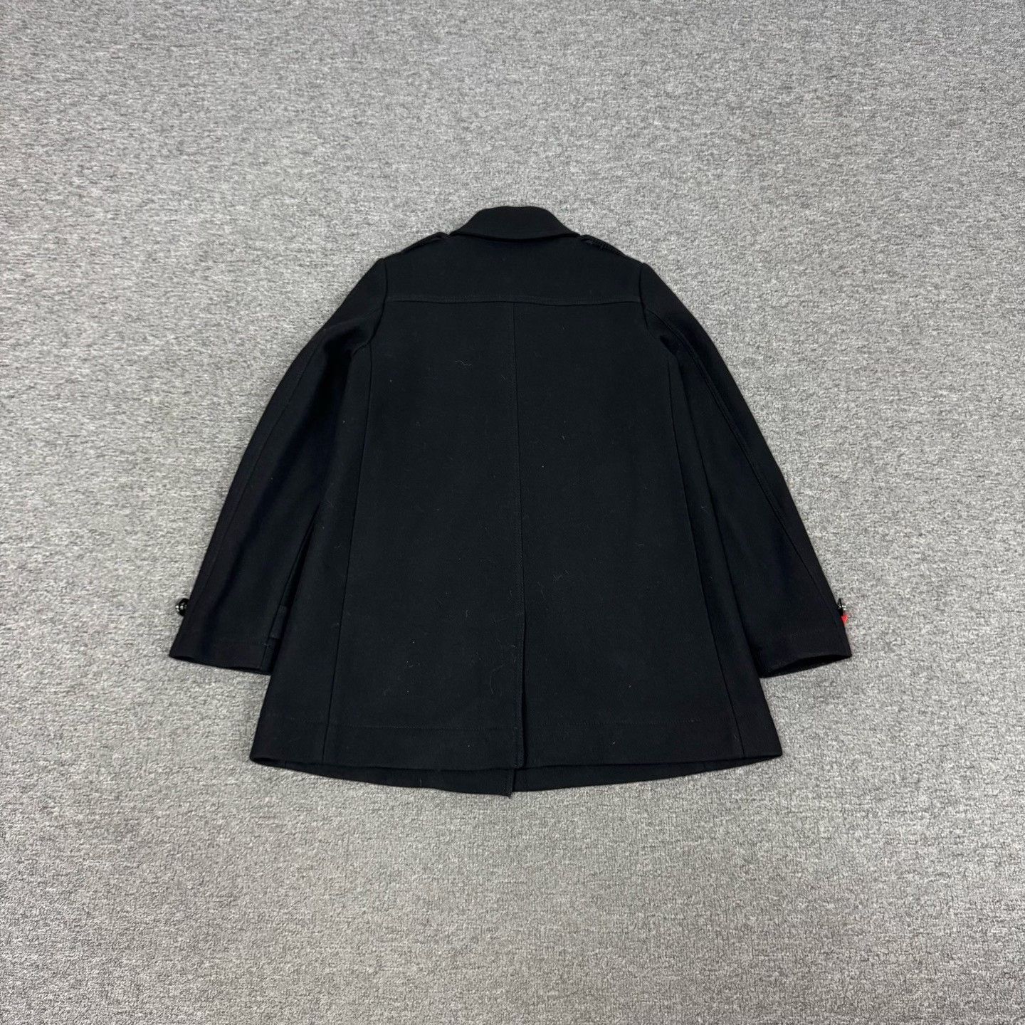 Burberry Burberry Black Mid-Length Lapel Wool Coat Size XXS / US 00 / IT 34 - 2 Thumbnail