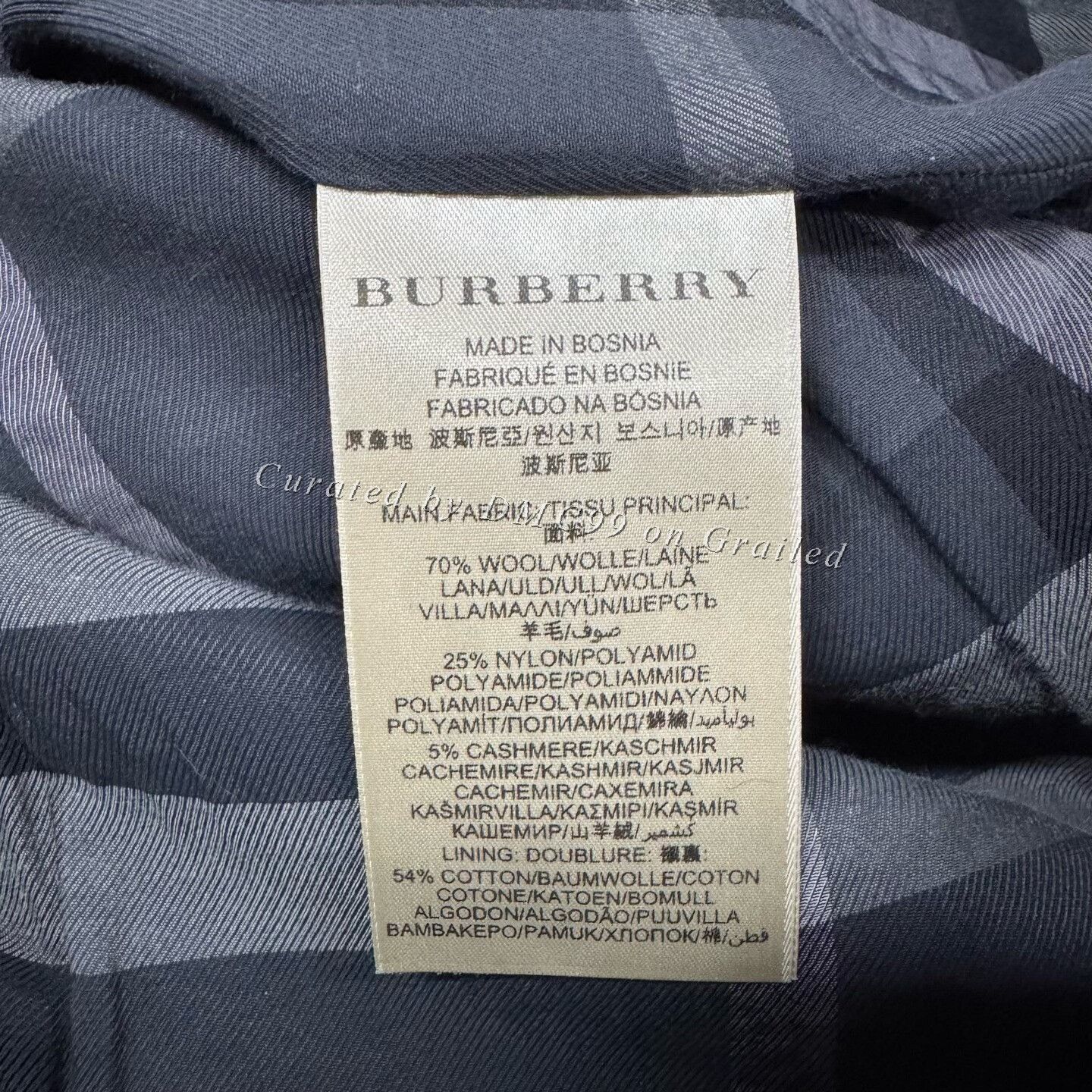 Burberry Burberry Black Mid-Length Lapel Wool Coat Size XXS / US 00 / IT 34 - 6 Thumbnail