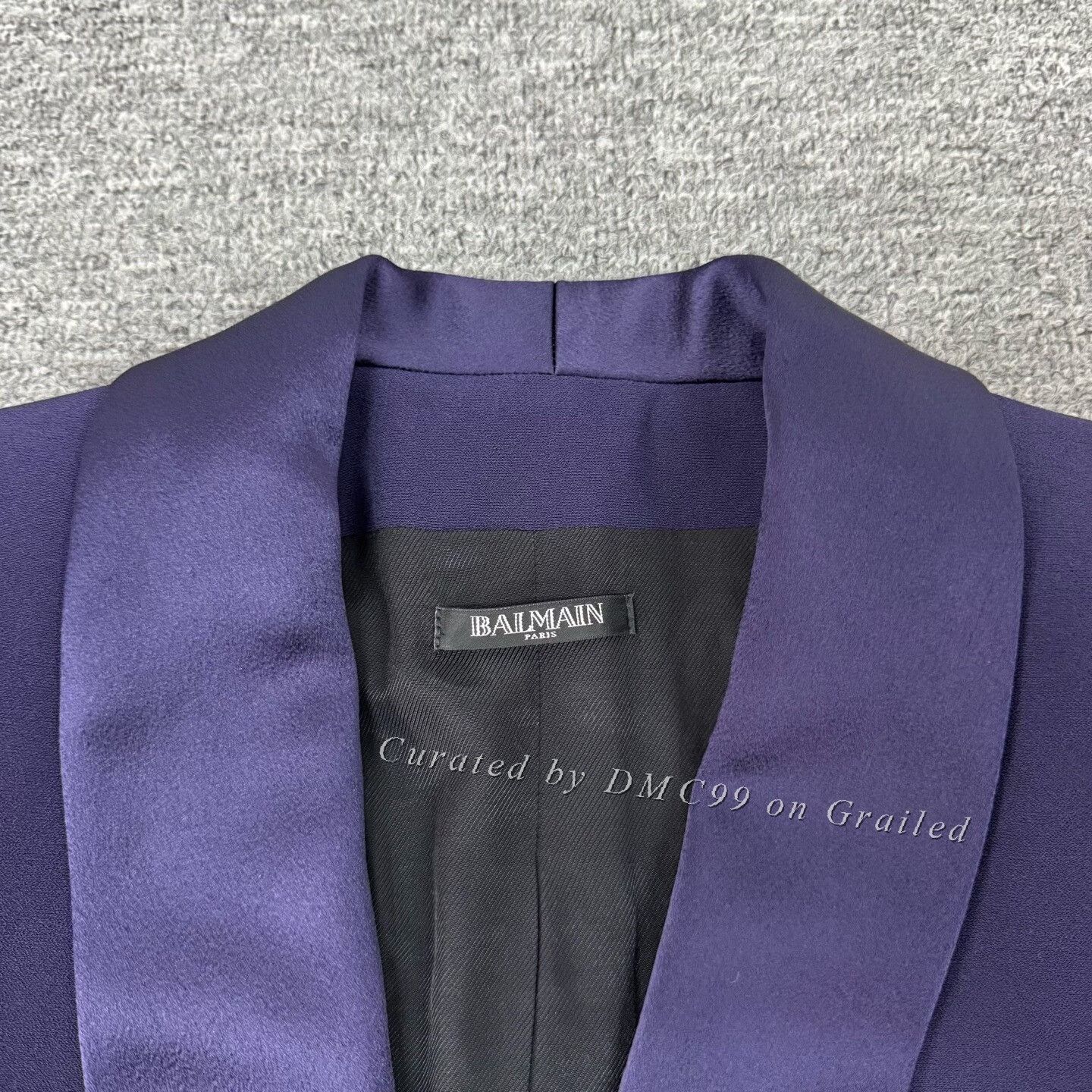 Balmain Balmain Long Purple Satin Blazer Dress Size XS / US 0-2 / IT 36-38 - 5 Thumbnail