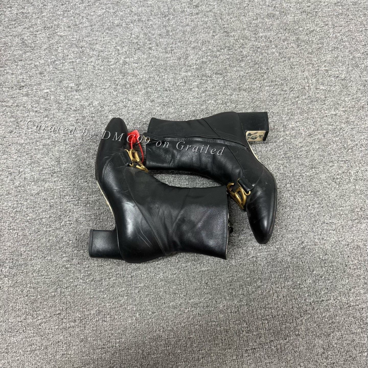 Gucci Gucci Double G Metal Buckle Black Leather Ankle Boots Size US 5.5 / IT 35.5 - 5 Thumbnail