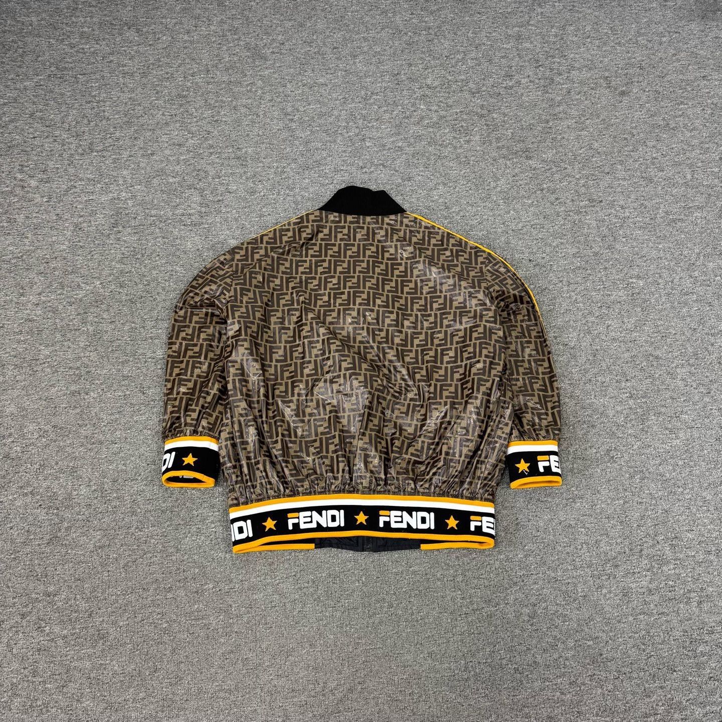 Fendi Fendi FF Monogram Logo Tape Bomber Jacket Size US XXS / EU 40 - 2 Thumbnail