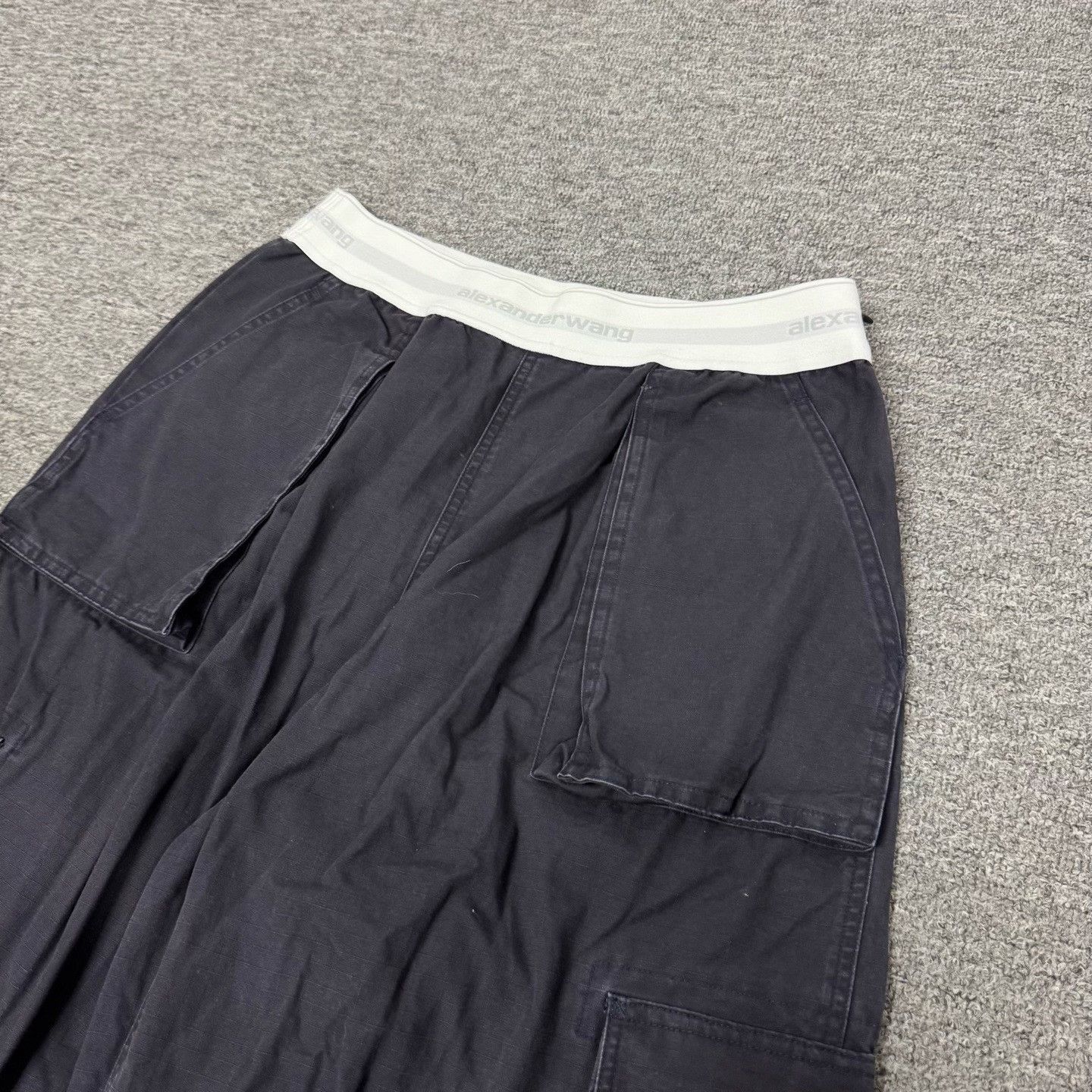 Alexander Wang Alexander Wang Black Wide-Leg Cargo Pants Size 22" - 4 Thumbnail
