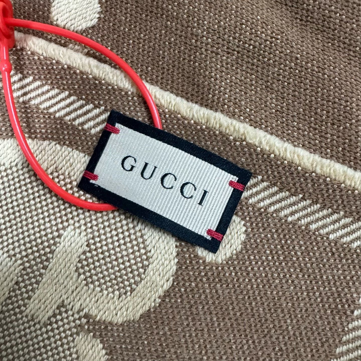 Gucci Gucci Wool All-Over Print Double-Sided Scarf Size ONE SIZE - 4 Thumbnail