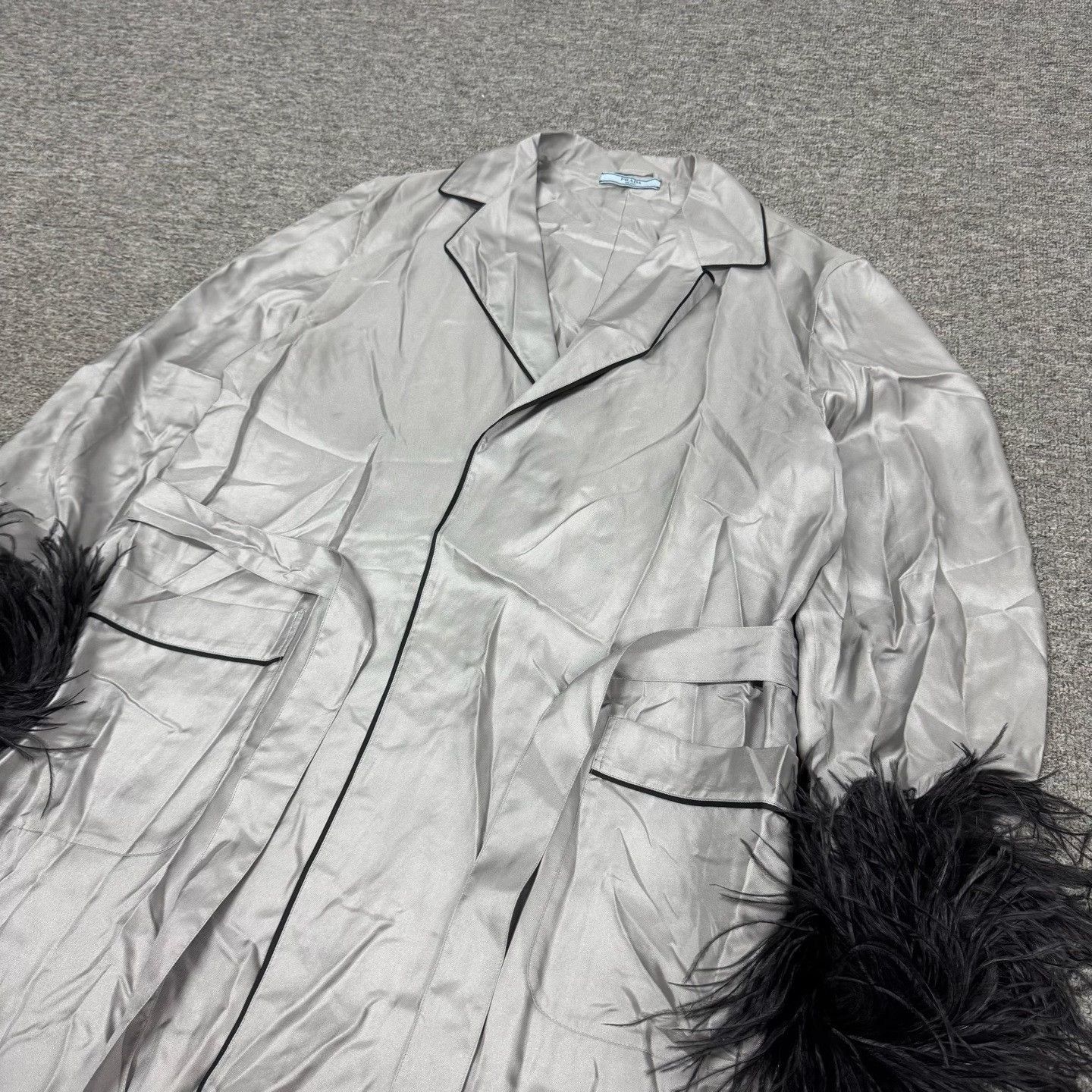 Prada Prada Silk Feather Sleeve Robe Size XL / US 12-14 / IT 48-50 - 4 Thumbnail