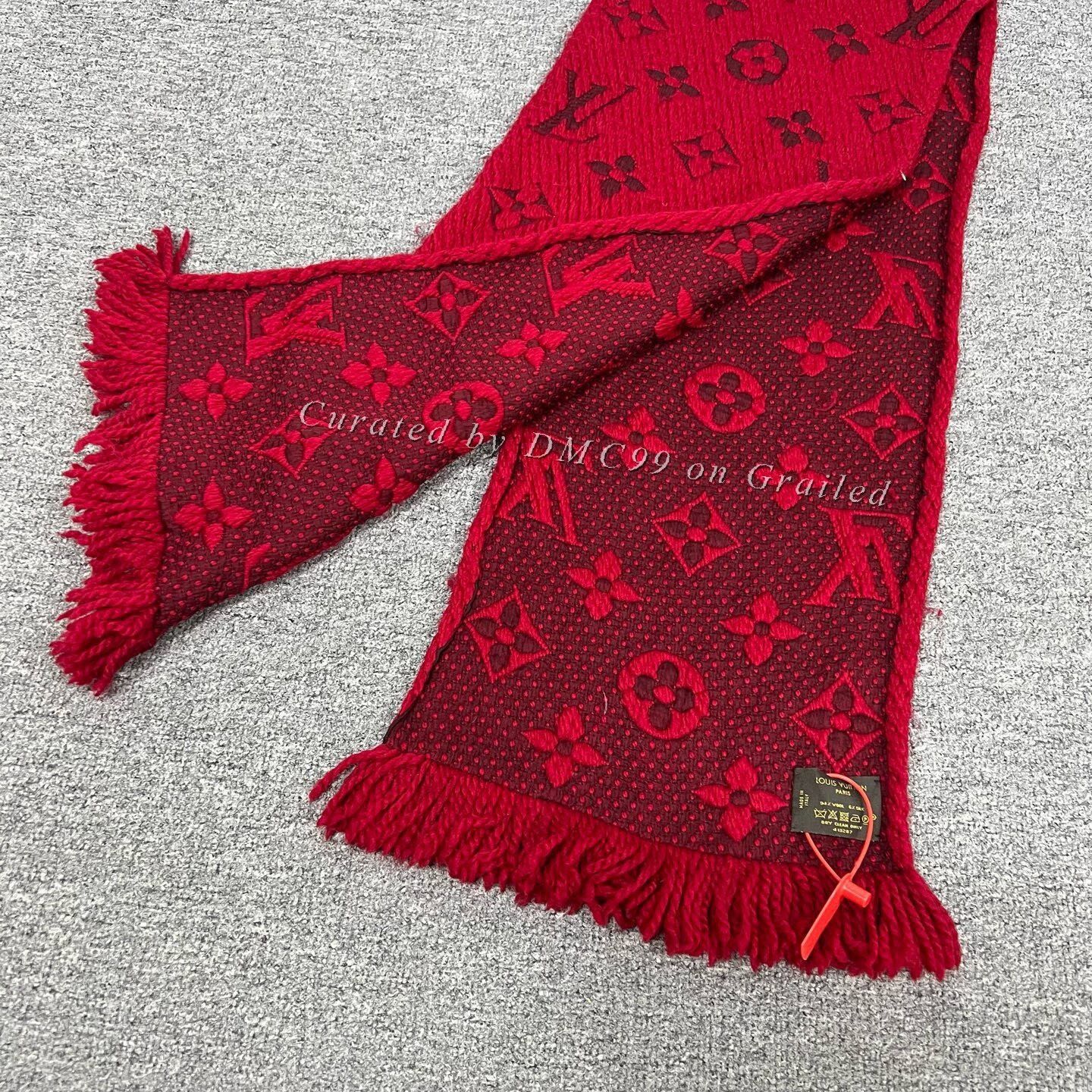 Louis Vuitton Louis Vuitton Red Monogram Scarf Size ONE SIZE - 3 Thumbnail
