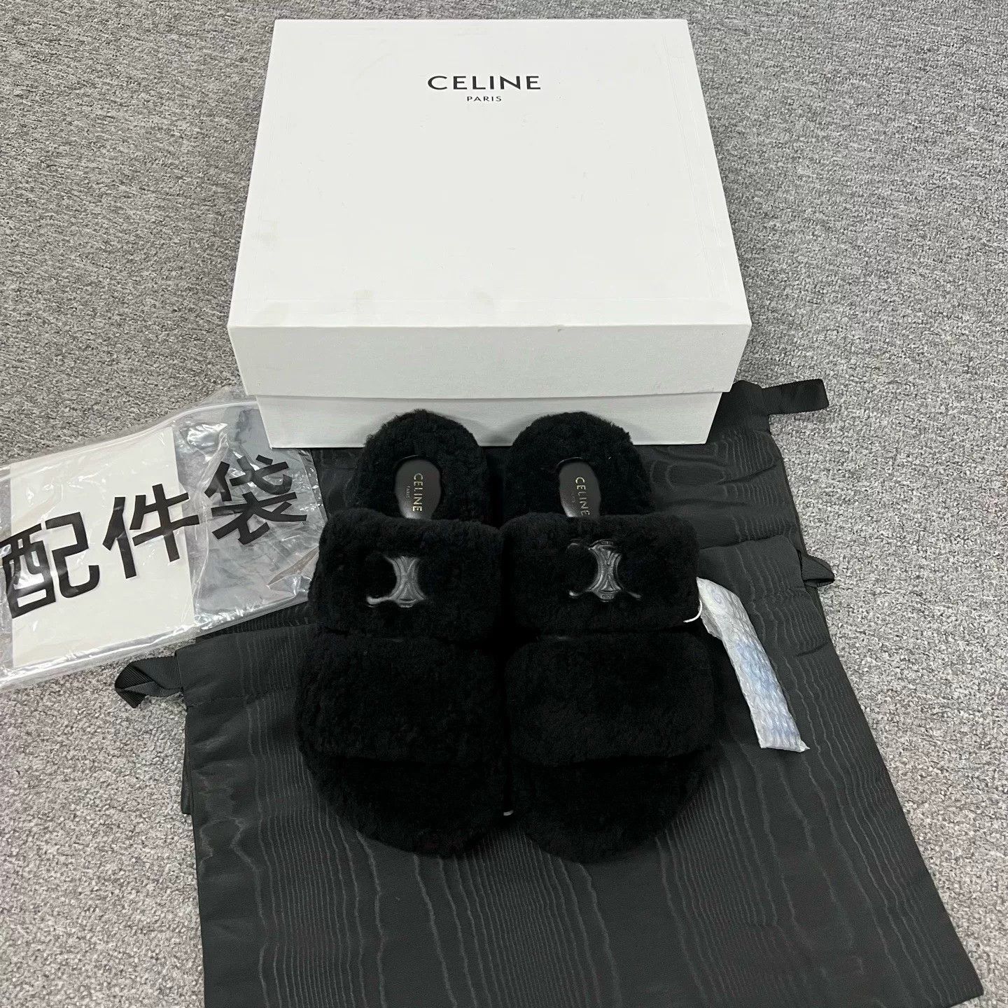 Celine Celine Teddy Fur Slippers Size 38 Size US 7 / IT 37 - 3 Thumbnail