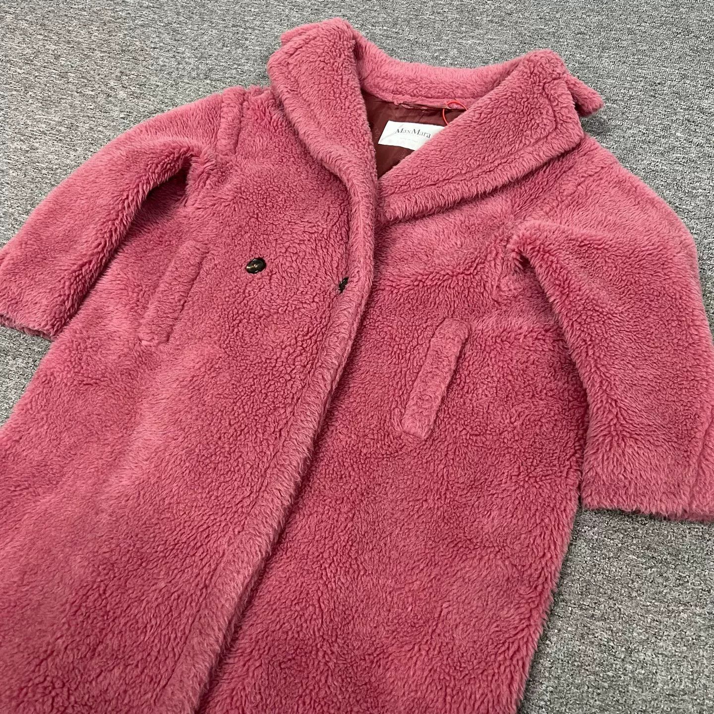 Max Mara Maxmara Raspberry Pink Teddy Coat S Size S / US 4 / IT 40 - 4 Thumbnail