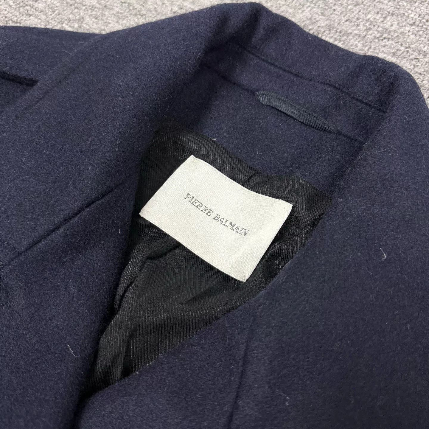 Balmain Balmain Wool Coat with Knit Panel Size S / US 4 / IT 40 - 5 Thumbnail