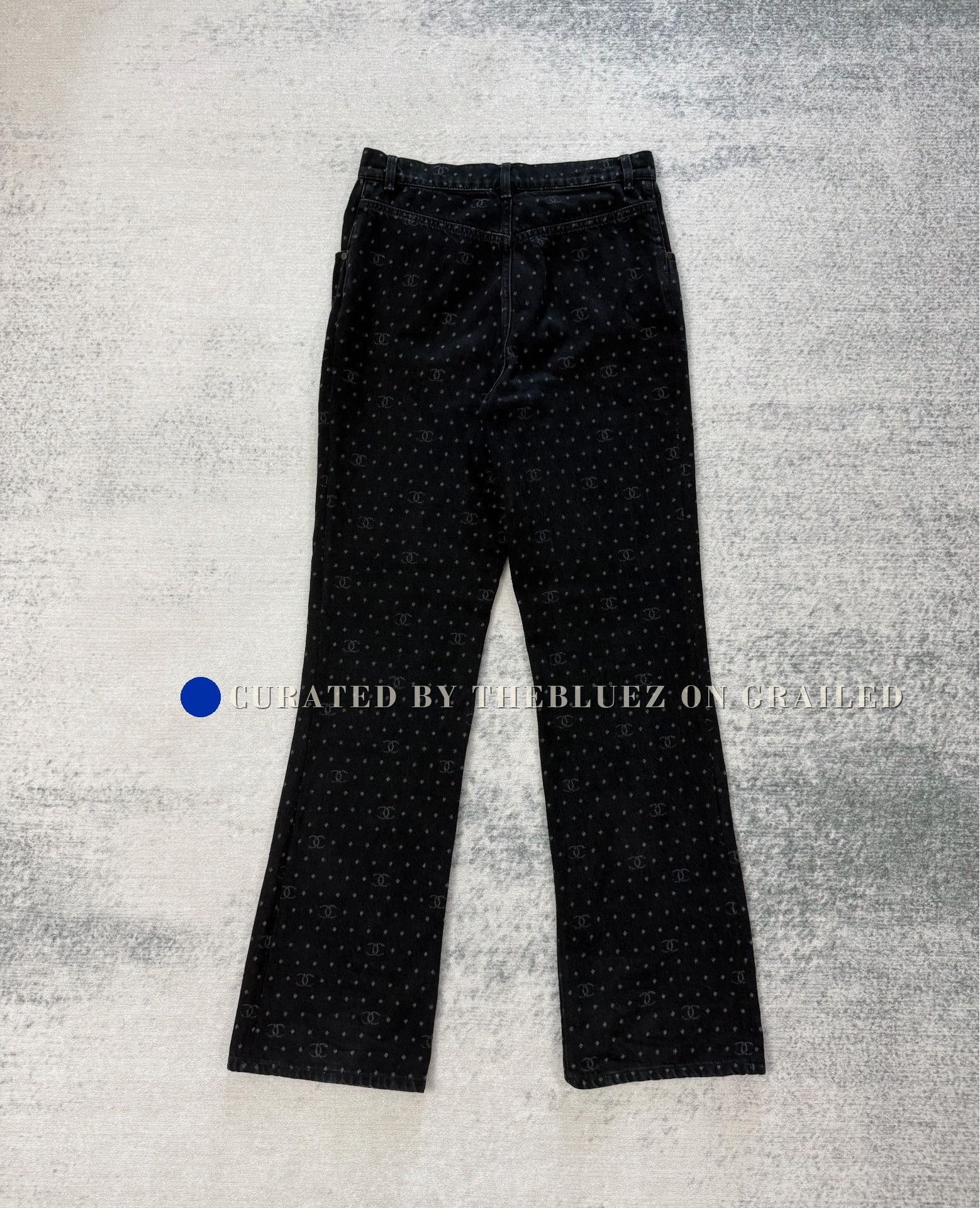 Chanel Chanel 23P Black Wide-Leg Logo Jeans Size 36" / US 14 / IT 50 - 2 Thumbnail
