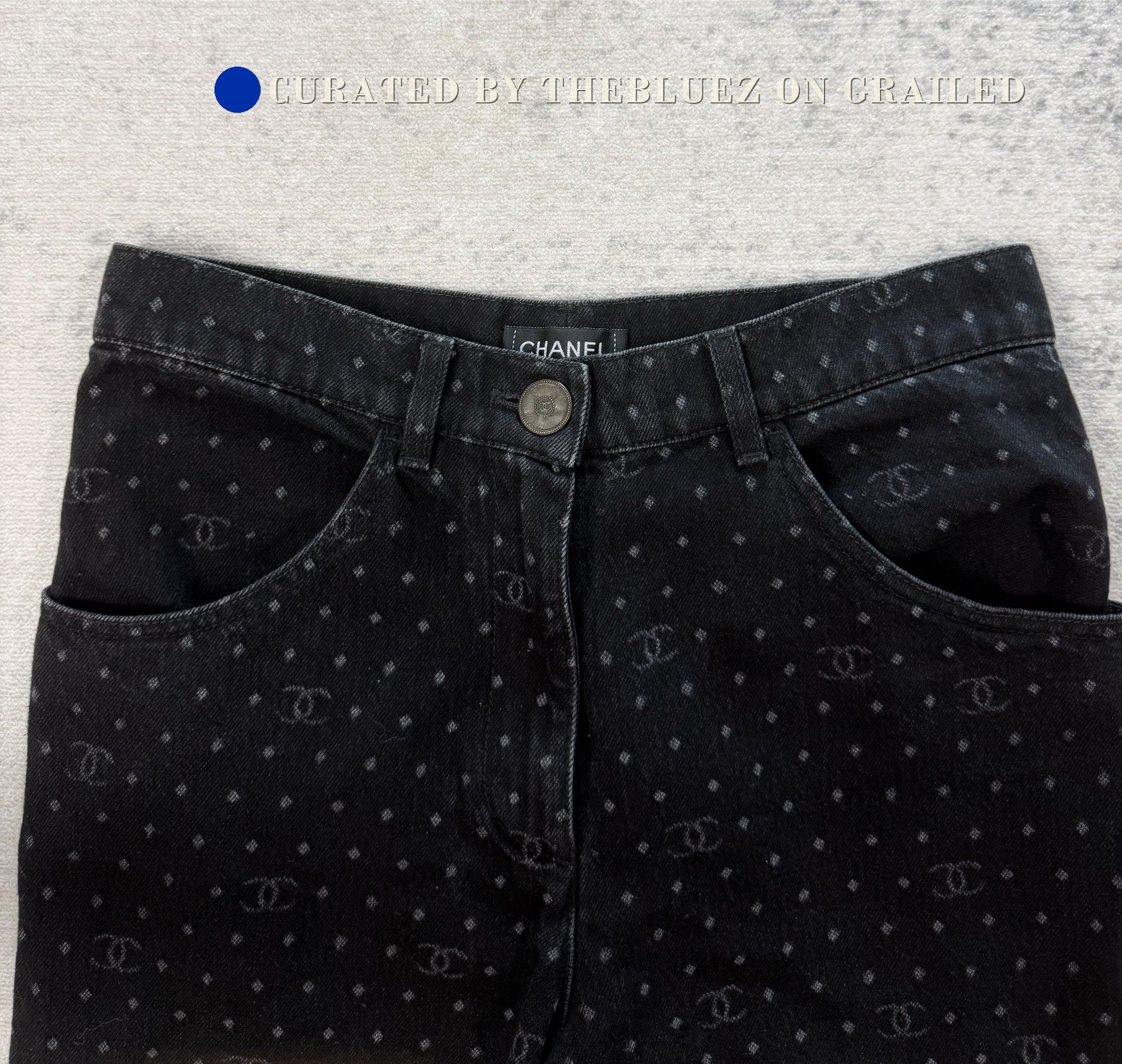 Chanel Chanel 23P Black Wide-Leg Logo Jeans Size 36" / US 14 / IT 50 - 3 Thumbnail
