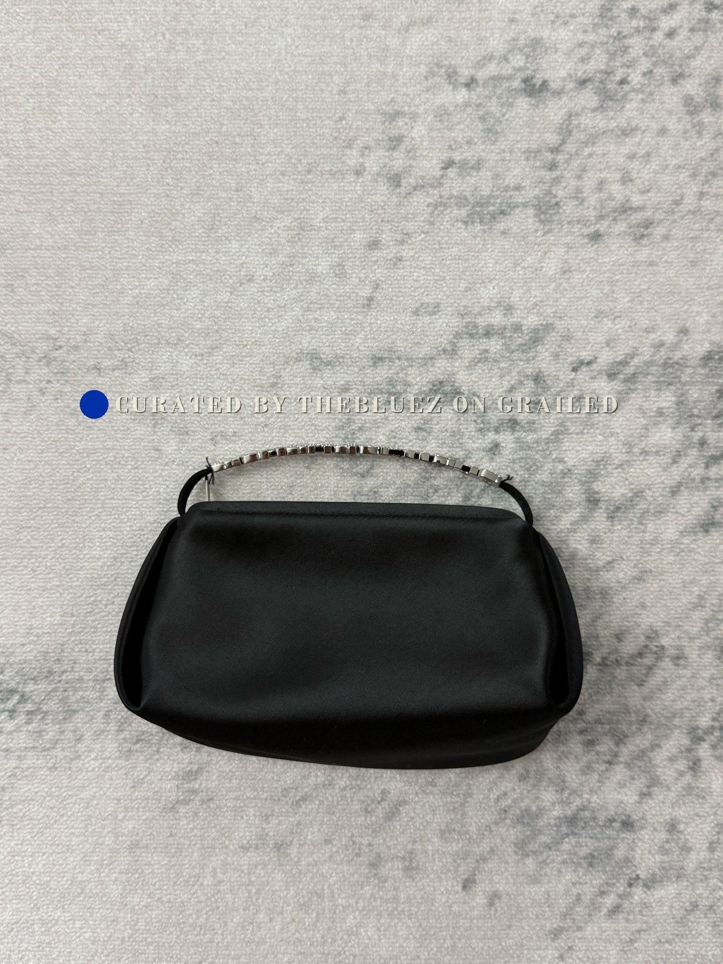 Alexander Wang Alexander Wang Black Satin Rhinestone Handle Mini Bag Size ONE SIZE - 3 Thumbnail