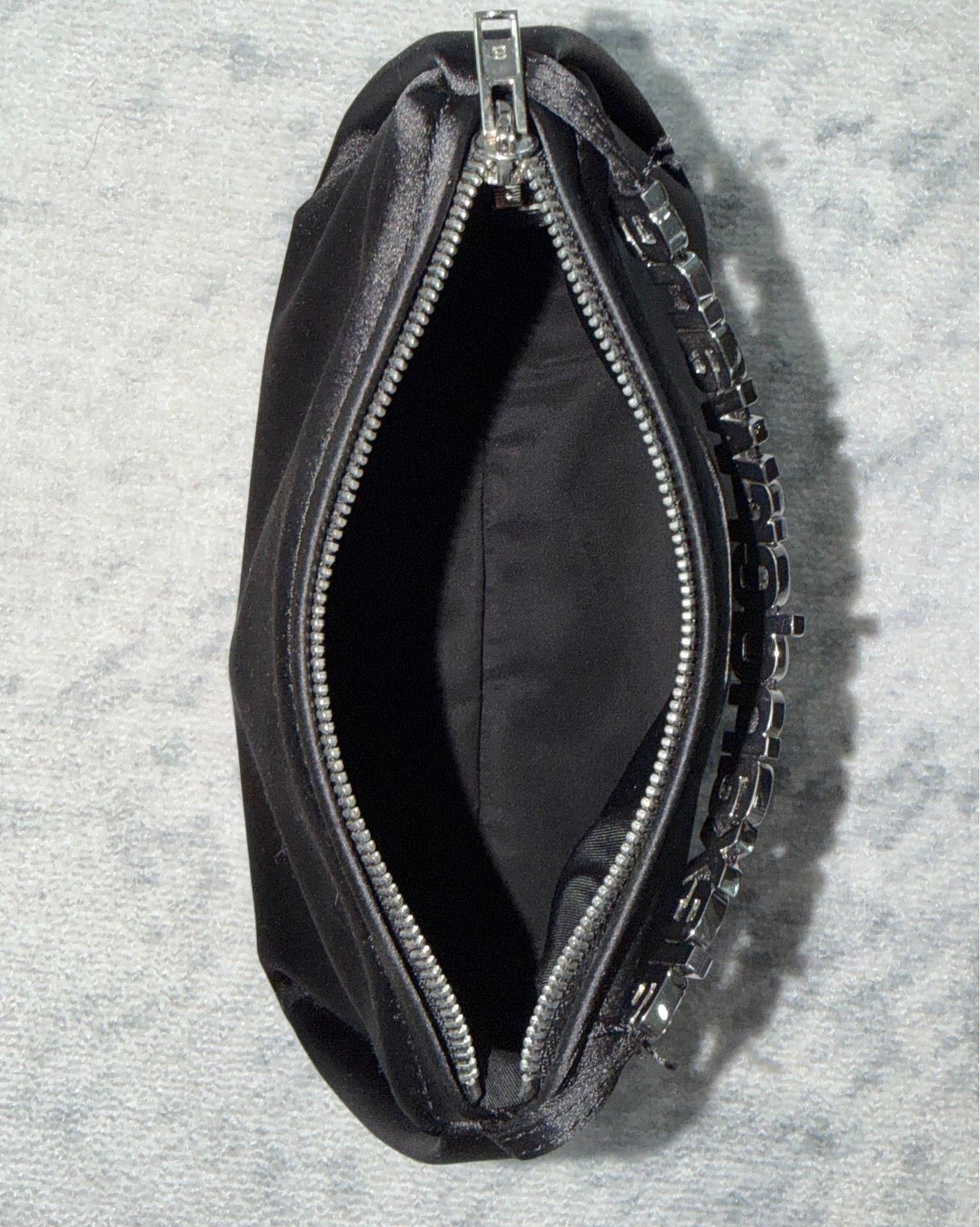 Alexander Wang Alexander Wang Black Satin Rhinestone Handle Mini Bag Size ONE SIZE - 5 Thumbnail
