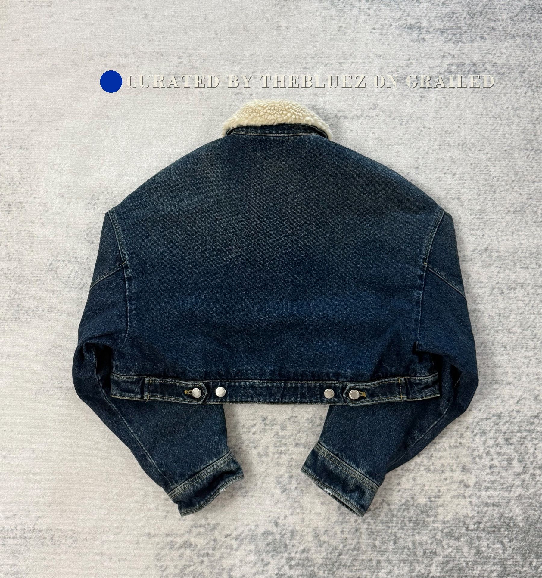 Prada Prada Blue Denim Shearling Triangle Jacket Size S / US 4 / IT 40 - 2 Thumbnail