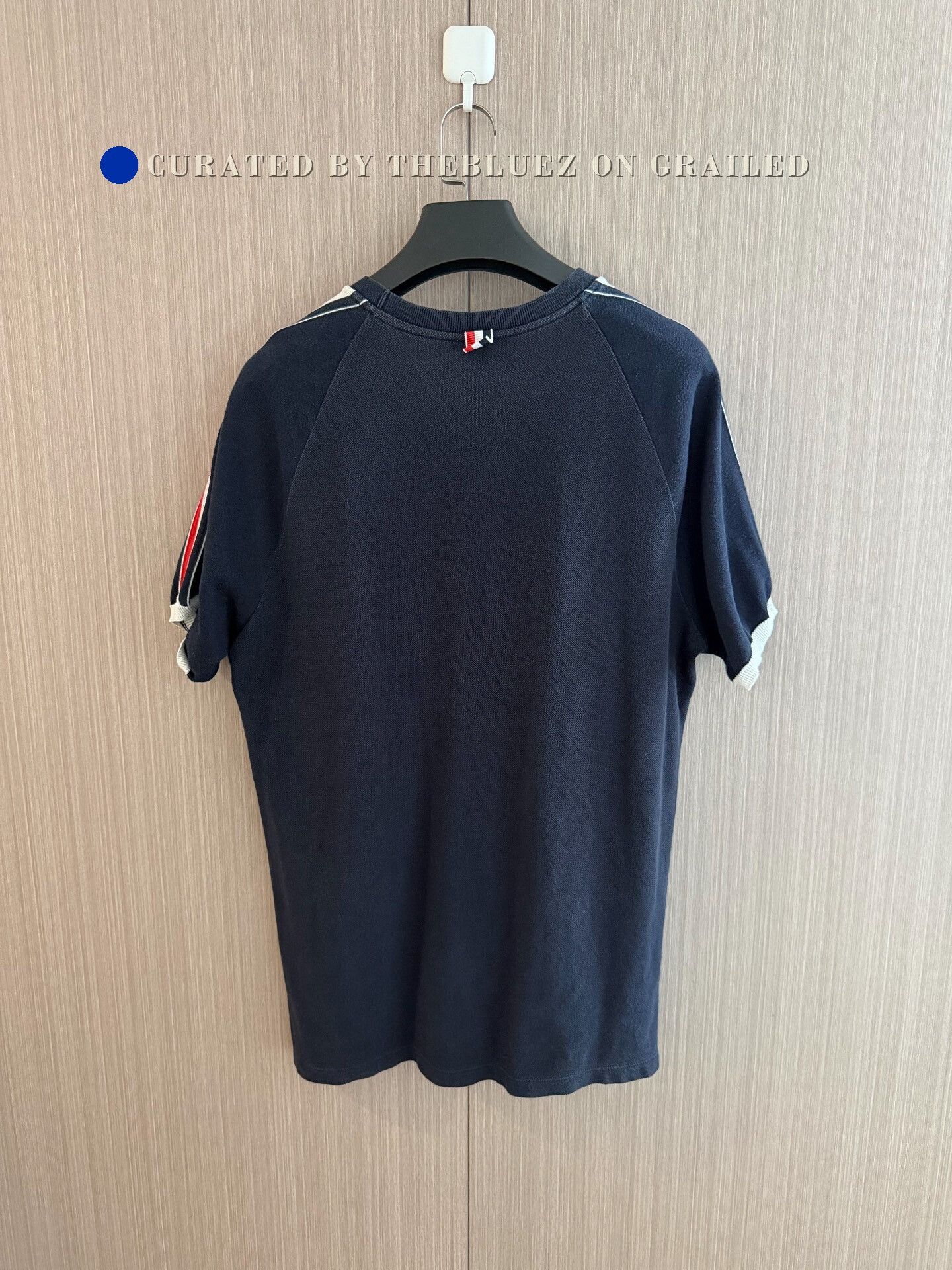 Thom Browne Thom Browne Navy Knit Stripe Short-Sleeve Size US XL / EU 56 / 4 - 2 Thumbnail