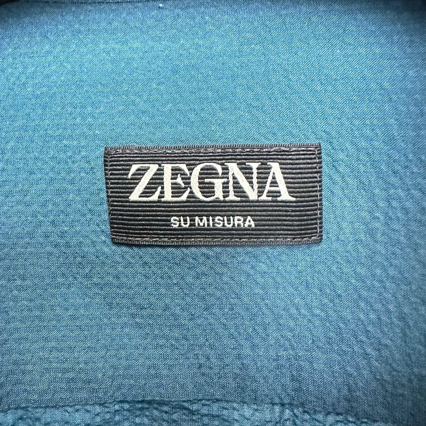 Ermenegildo Zegna Zegna Blue Short-Sleeve Shirt Size 41 Size US M / EU 48-50 / 2 - 3 Thumbnail