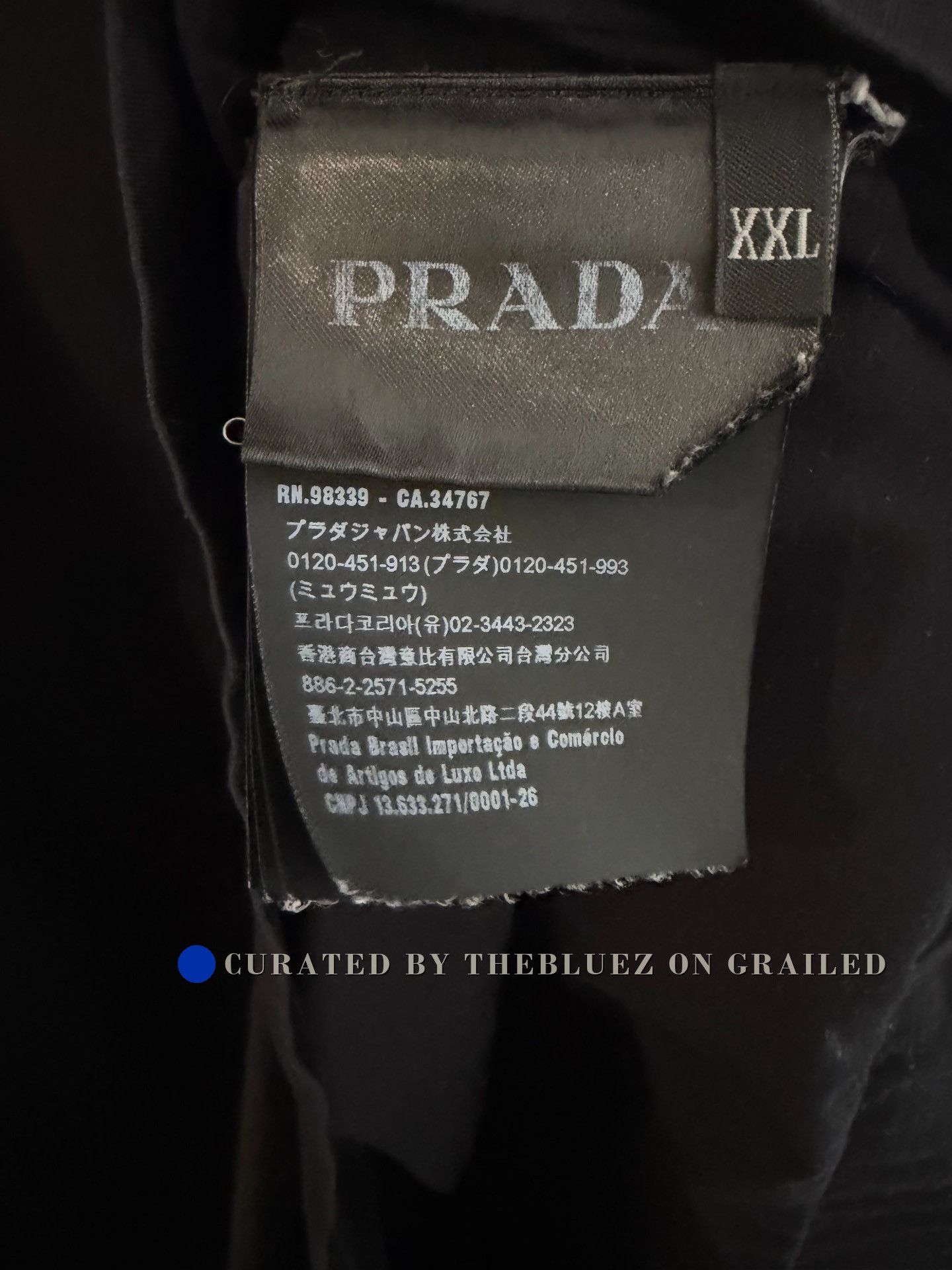 Prada Prada Black Short-Sleeve Color Block Back Size US XXL / EU 58 / 5 - 5 Thumbnail
