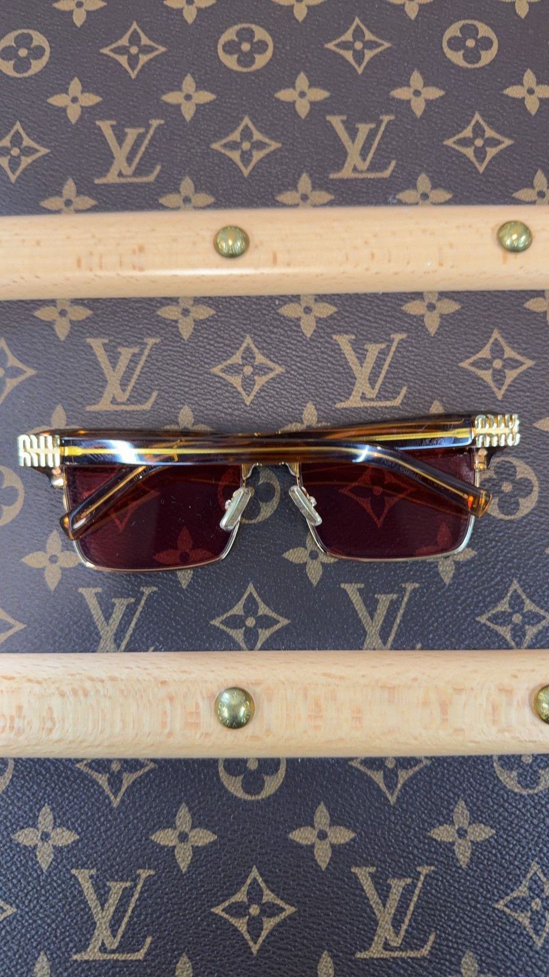 Miu Miu Miu Miu Brown Frame Red Lens Sunglasses Size ONE SIZE - 2 Thumbnail
